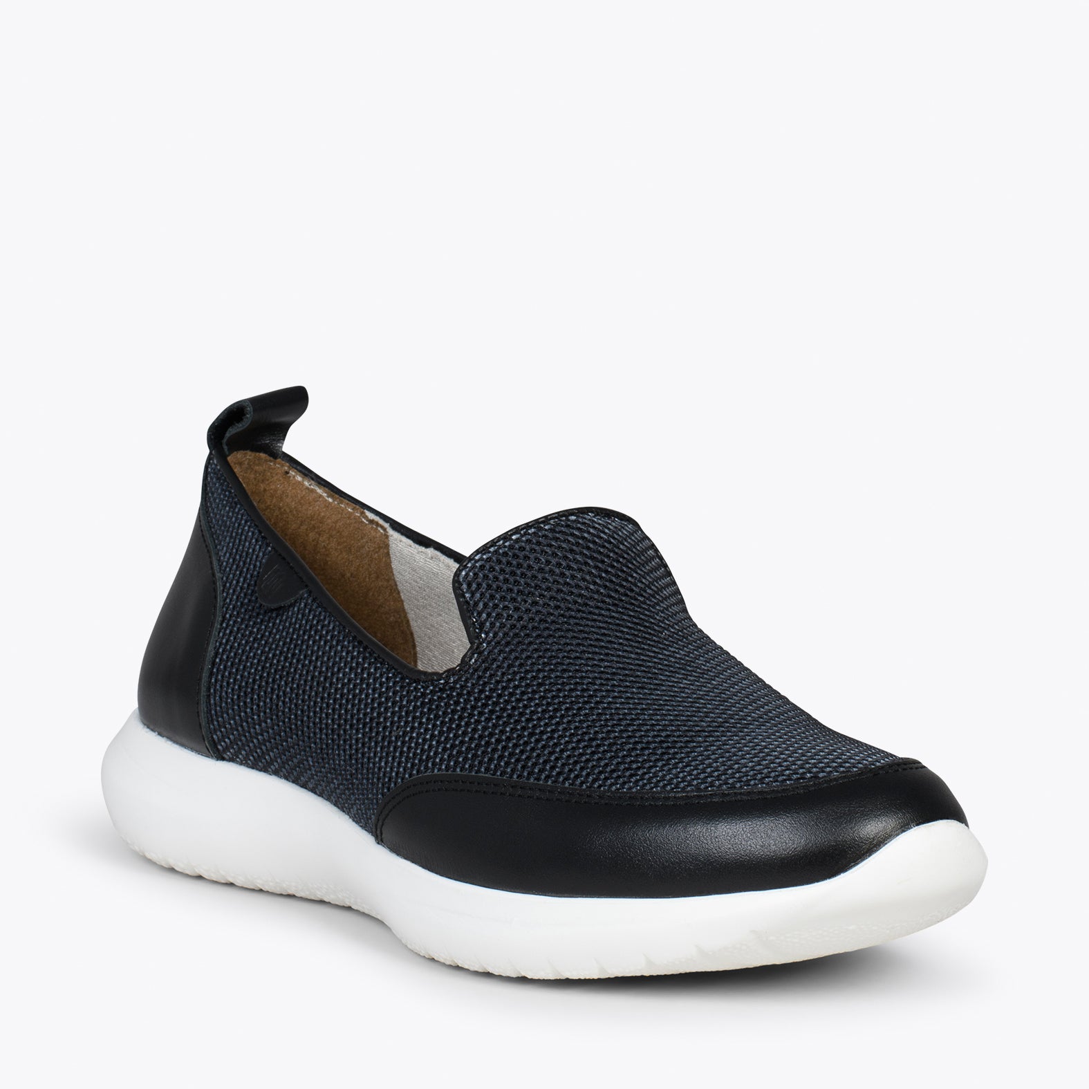 SLIPPER SPORT – Zapatilla sin cordones con diseño en rejilla NEGRO