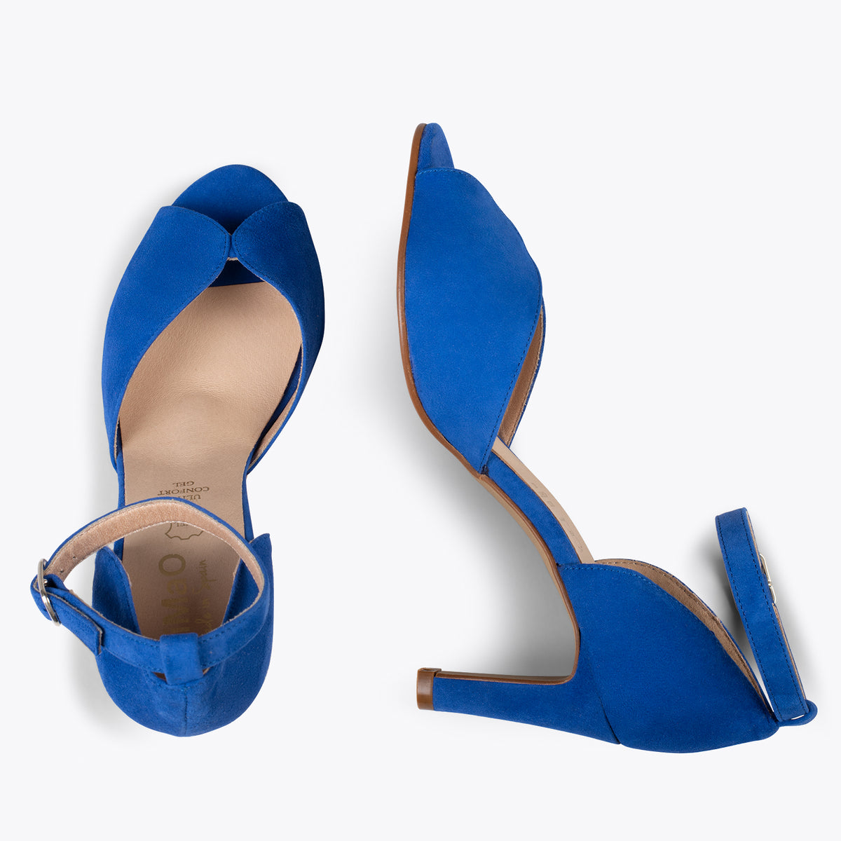 PÉTALO – Sandales élégantes à talon haut BLEU