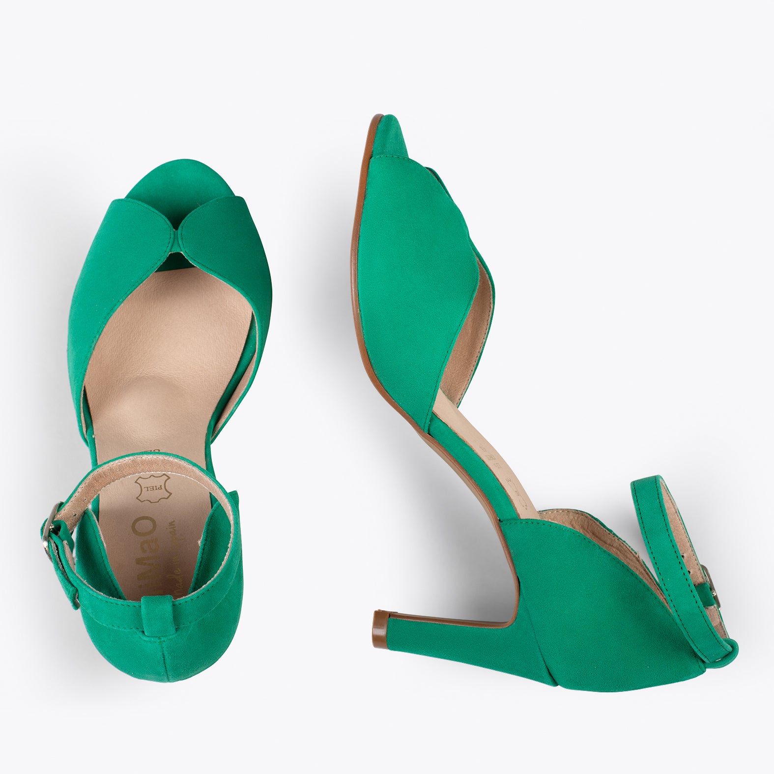 PETAL – GREEN high heel sandal