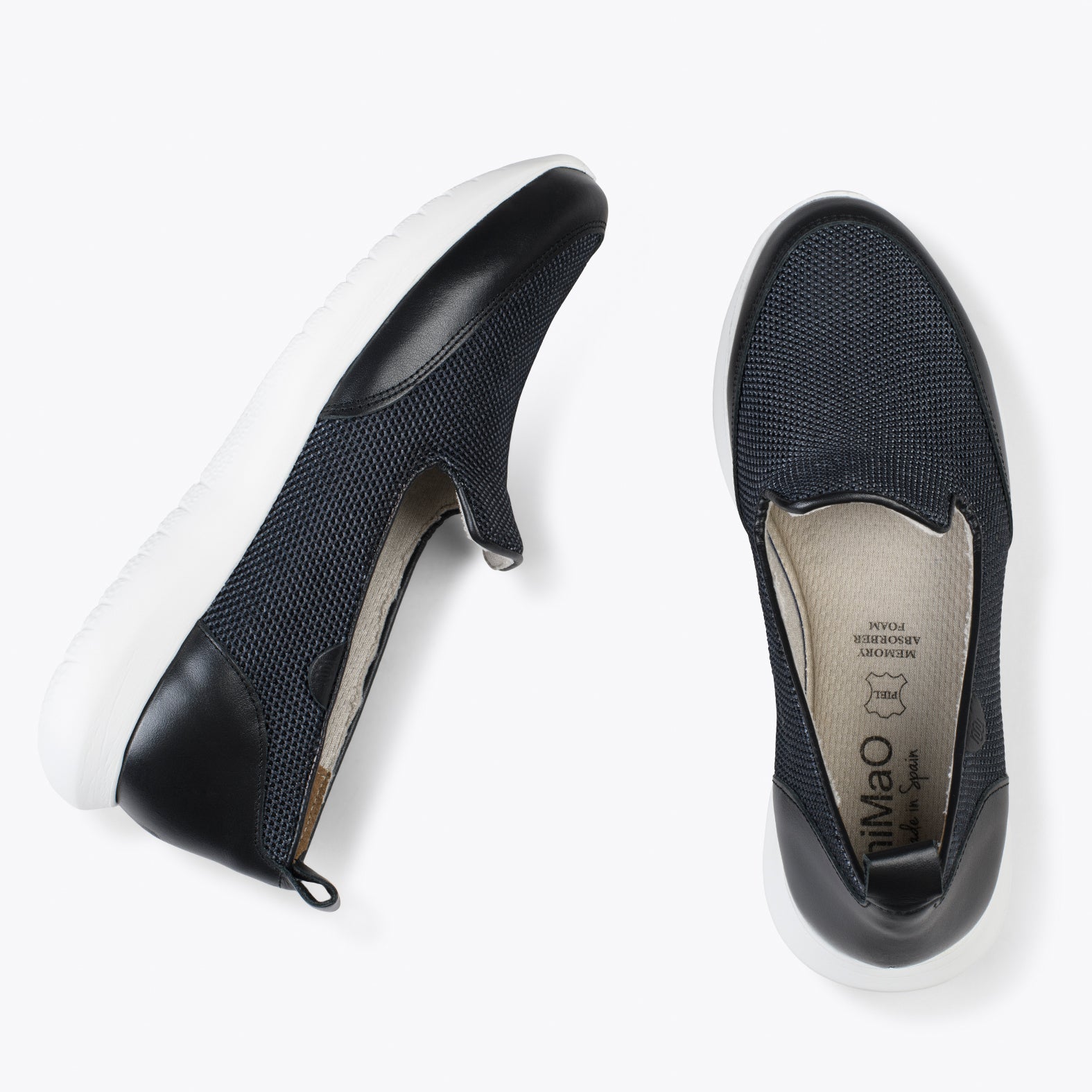 SLIPPER SPORT – Zapatilla sin cordones con diseño en rejilla NEGRO