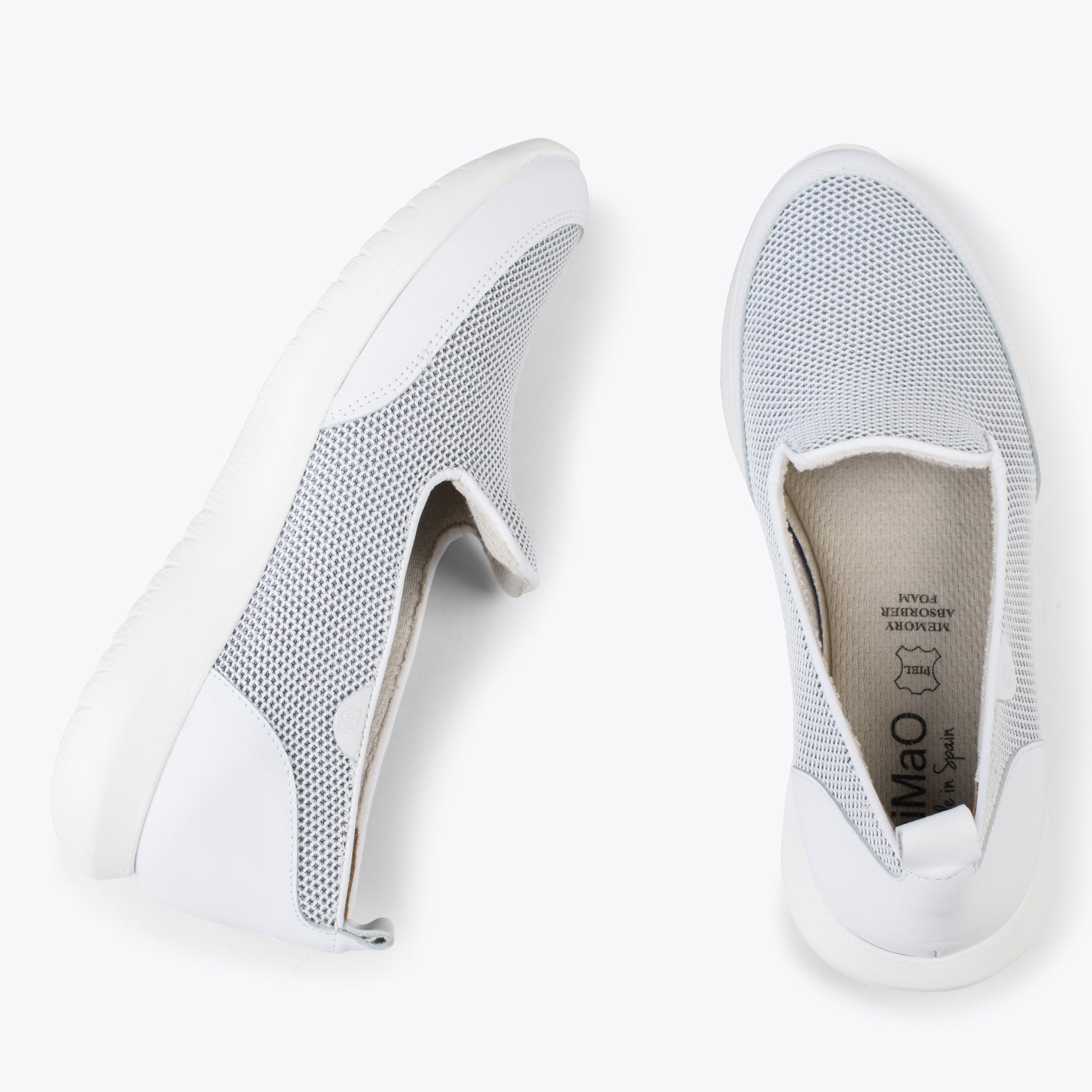 SLIPPER SPORT – Zapatilla sin cordones con diseño en rejilla BLANCO