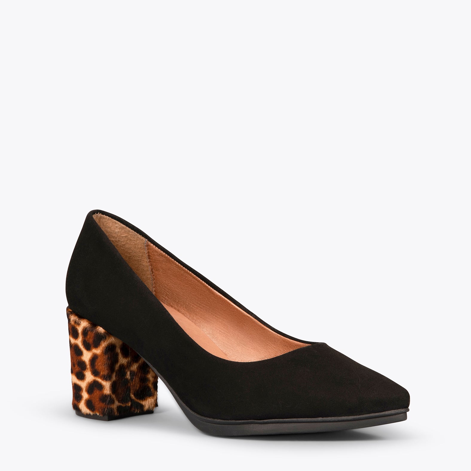 URBAN S WILD - Zapatos negros de tacón Animal Print LEOPARDO - miMaO ®