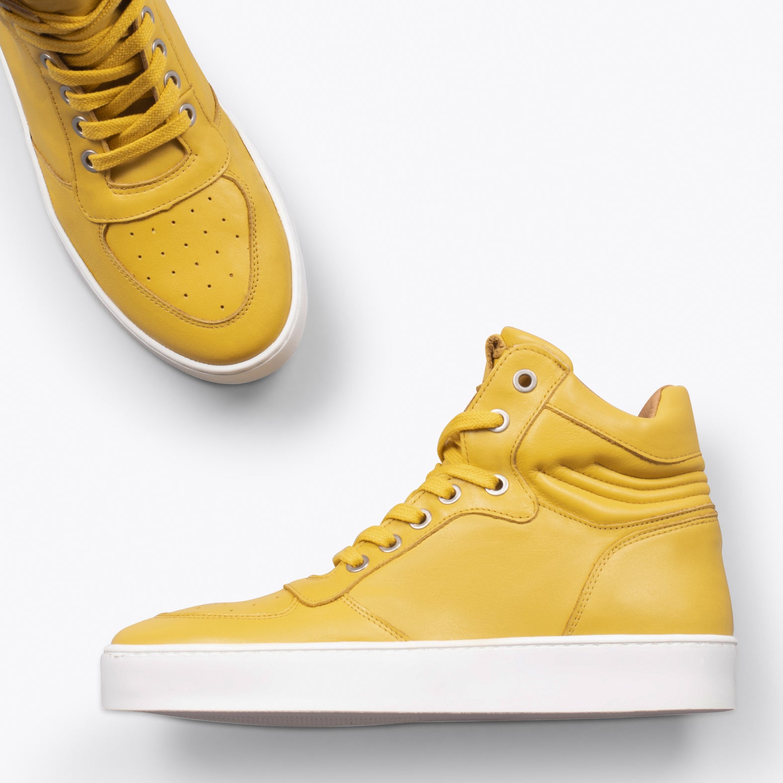 BASKET - Zapatillas altas de mujer MOSTAZA