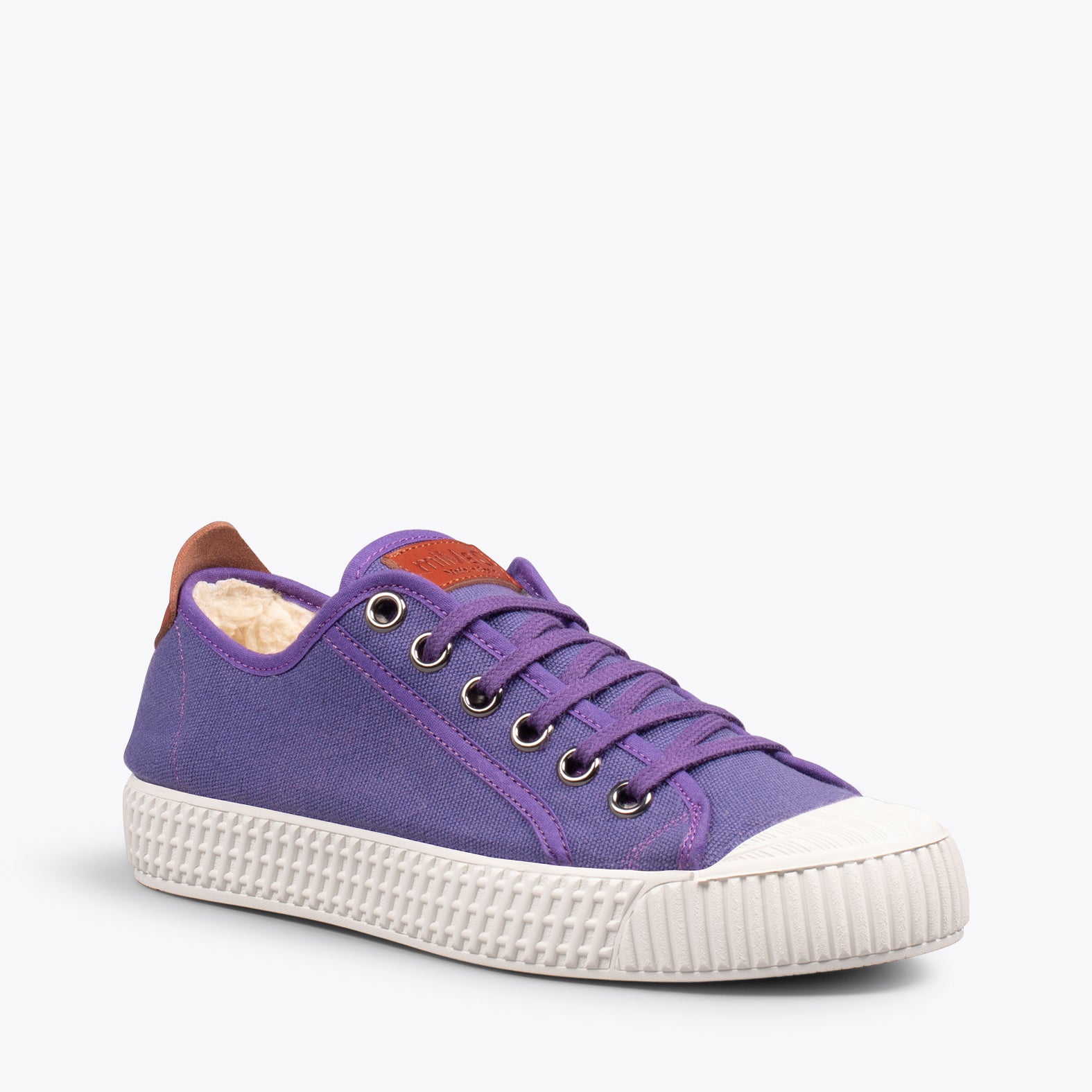 BAMBA – Baskets en toile hydrofuge en mouton LILAS