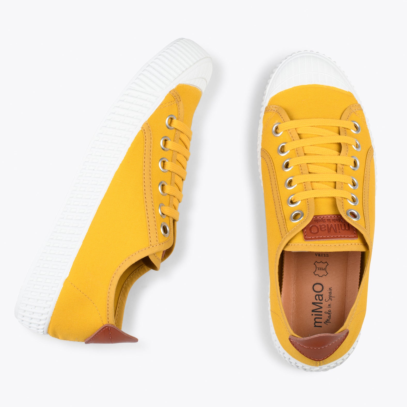 BAMBA – Baskets casual en toile pour femme MOUTARDE