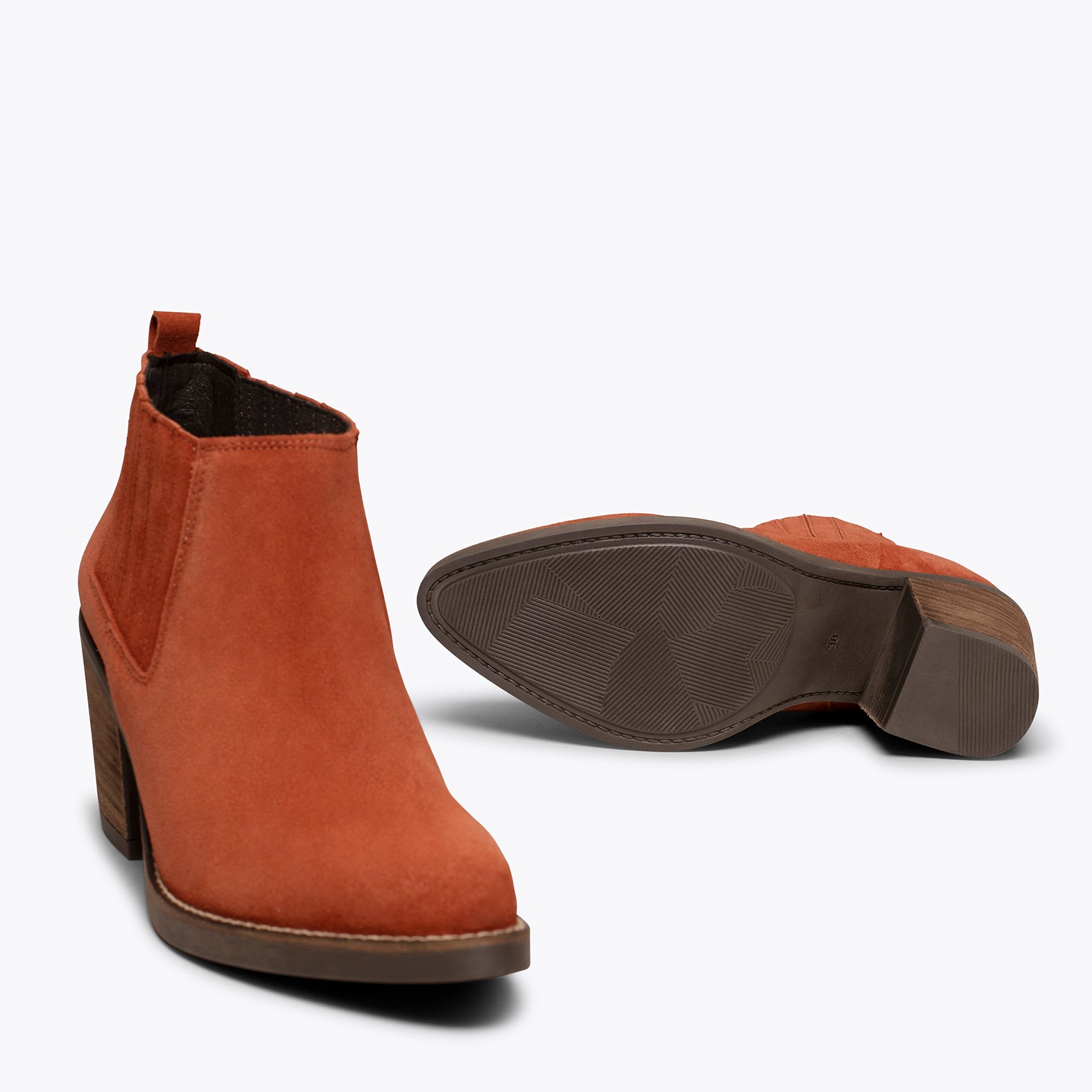 ALABAMA - Bottines country à élastique TUILE