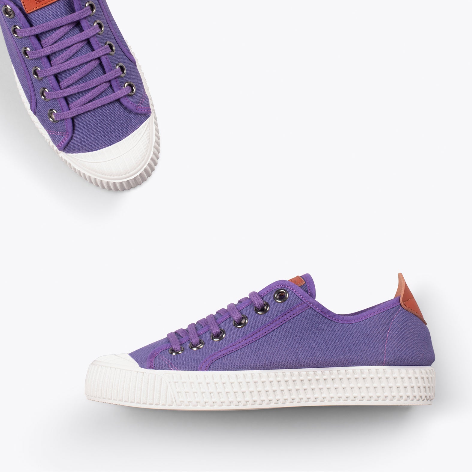 BAMBA – Baskets en toile hydrofuge en mouton LILAS