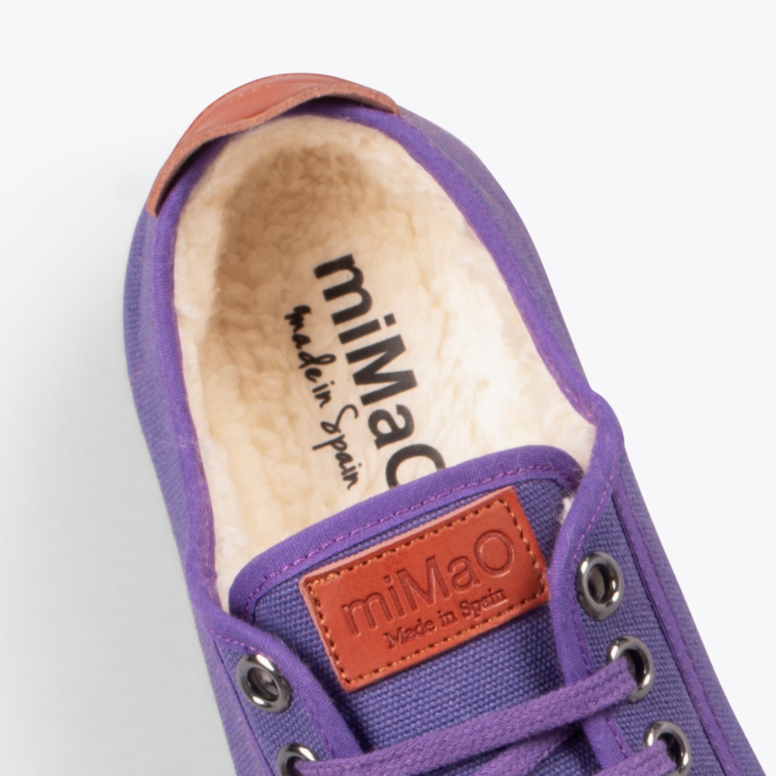 BAMBA – Baskets en toile hydrofuge en mouton LILAS