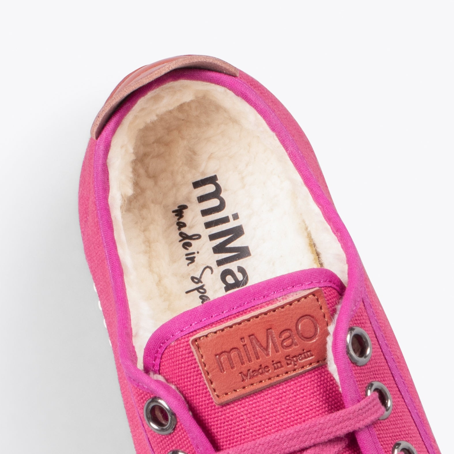 BAMBA – Baskets en toile hydrofuge en mouton FUCHSIA