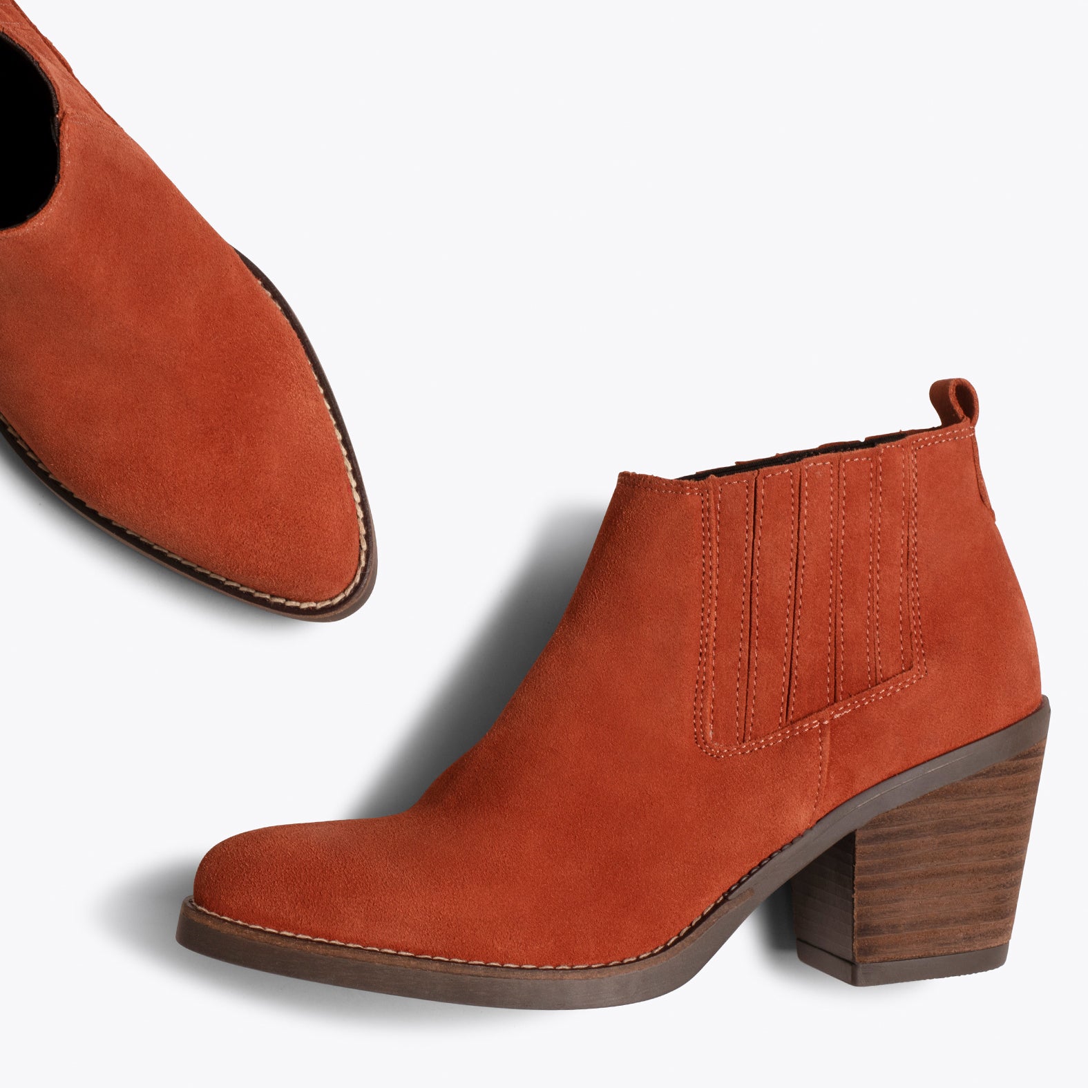 ALABAMA - Bottines country à élastique TUILE