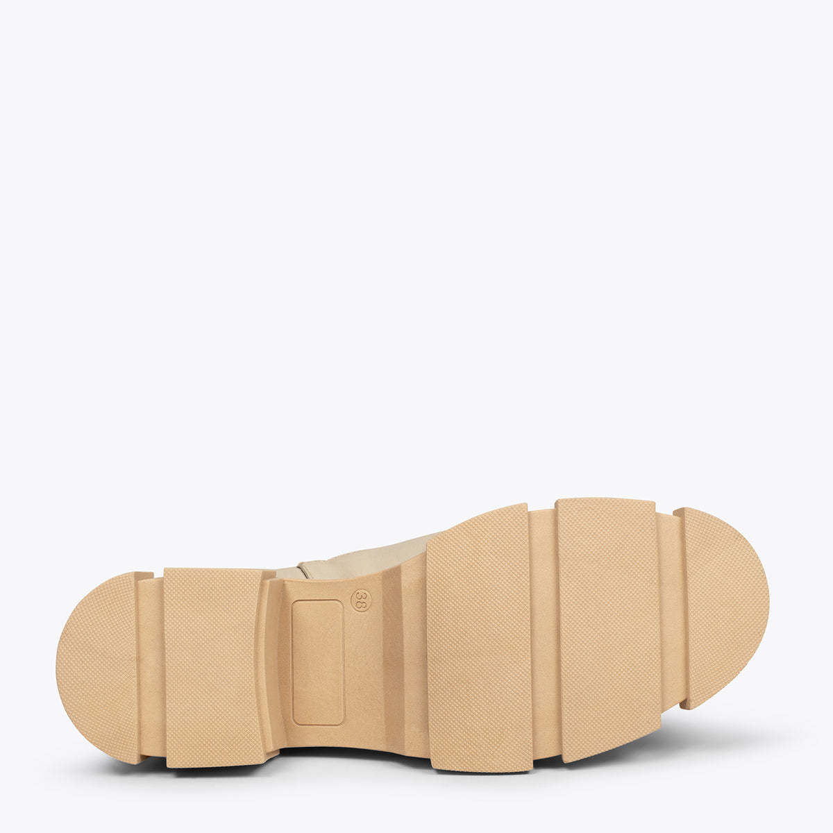 CANDEM - Botines track de piel BEIGE