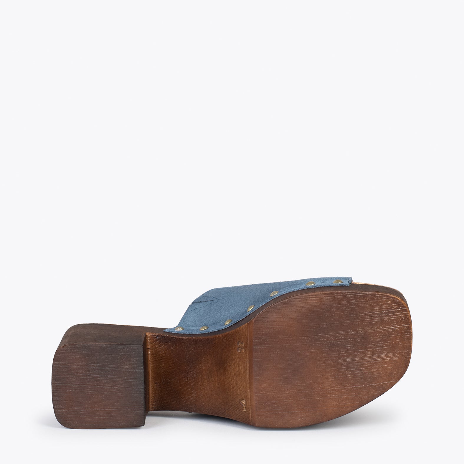 HOLIDAY – JEANS mules with heel and platform