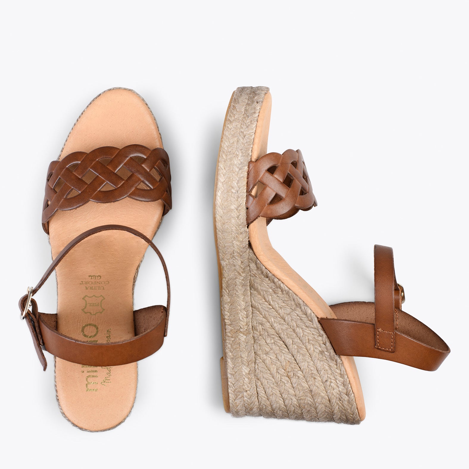 OASIS – Espadrilles à tige tressée MARRON