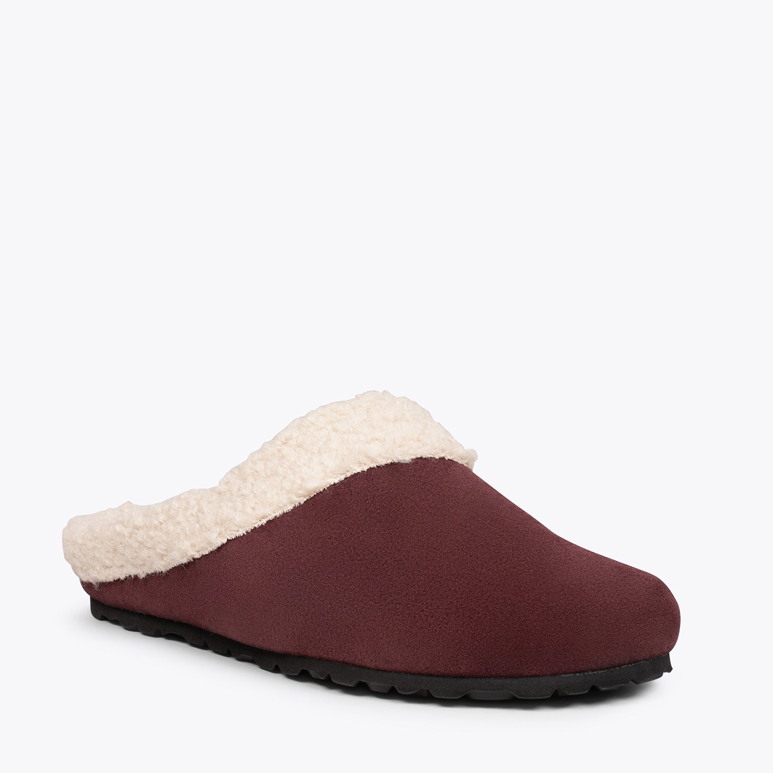 DREAM HOME Zapatillas con borreguito para hombre GRANATES