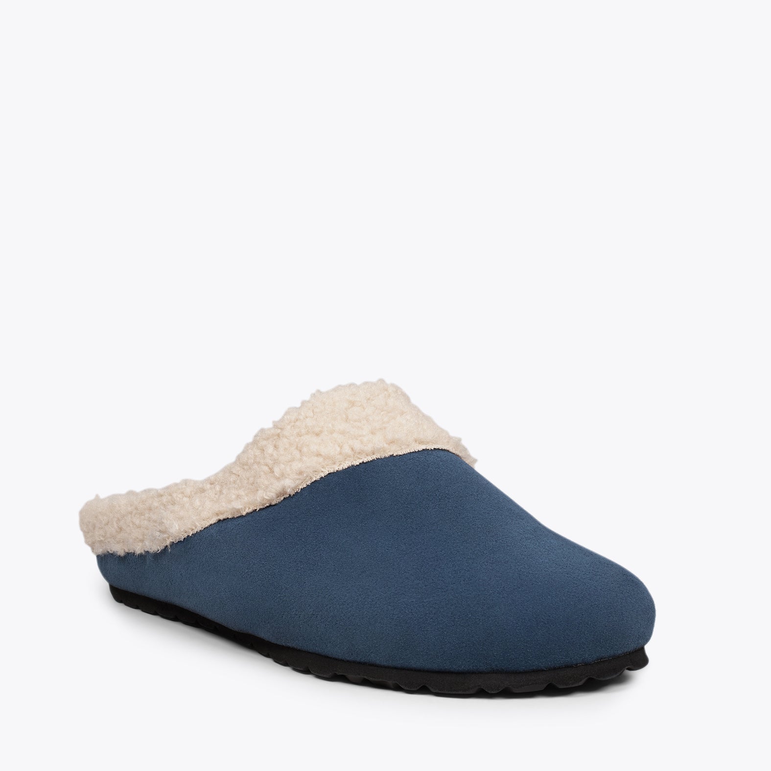 DREAM HOME Zapatillas con borreguito para hombre AZULES