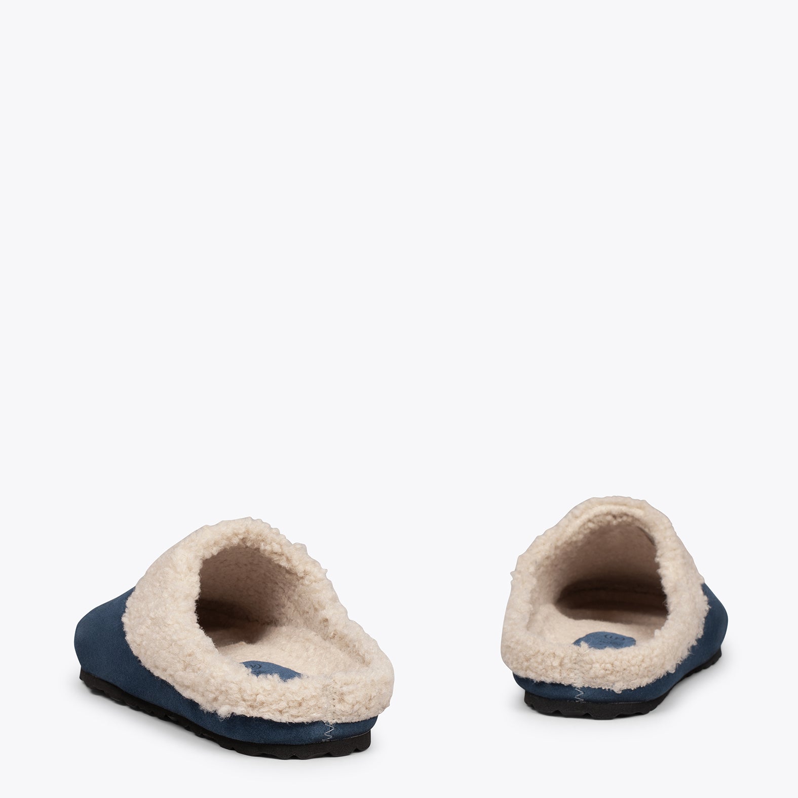 DREAM HOME Zapatillas con borreguito para hombre AZULES