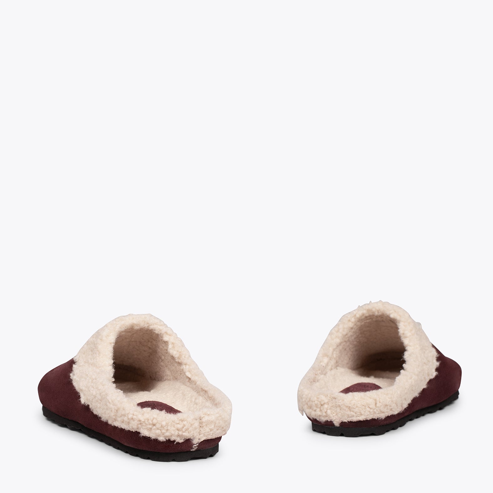 DREAM HOME Zapatillas con borreguito para hombre GRANATES