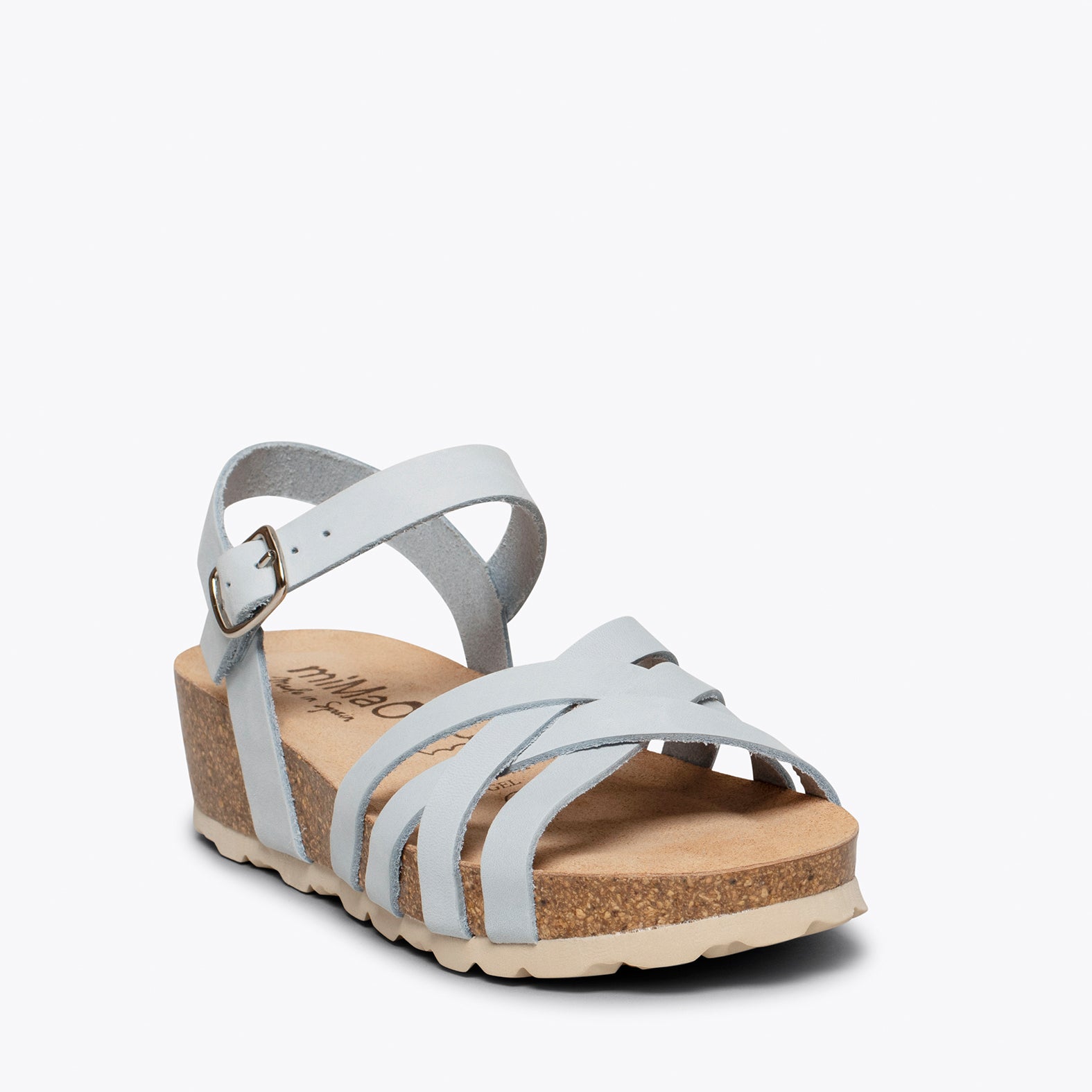 PRINCESS – BLUE suede bio sandals for kids