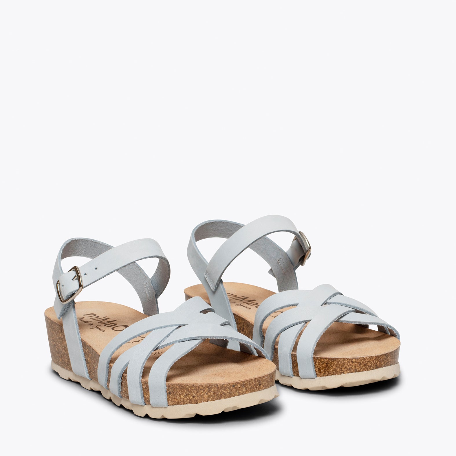 PRINCESS – BLUE suede bio sandals for kids
