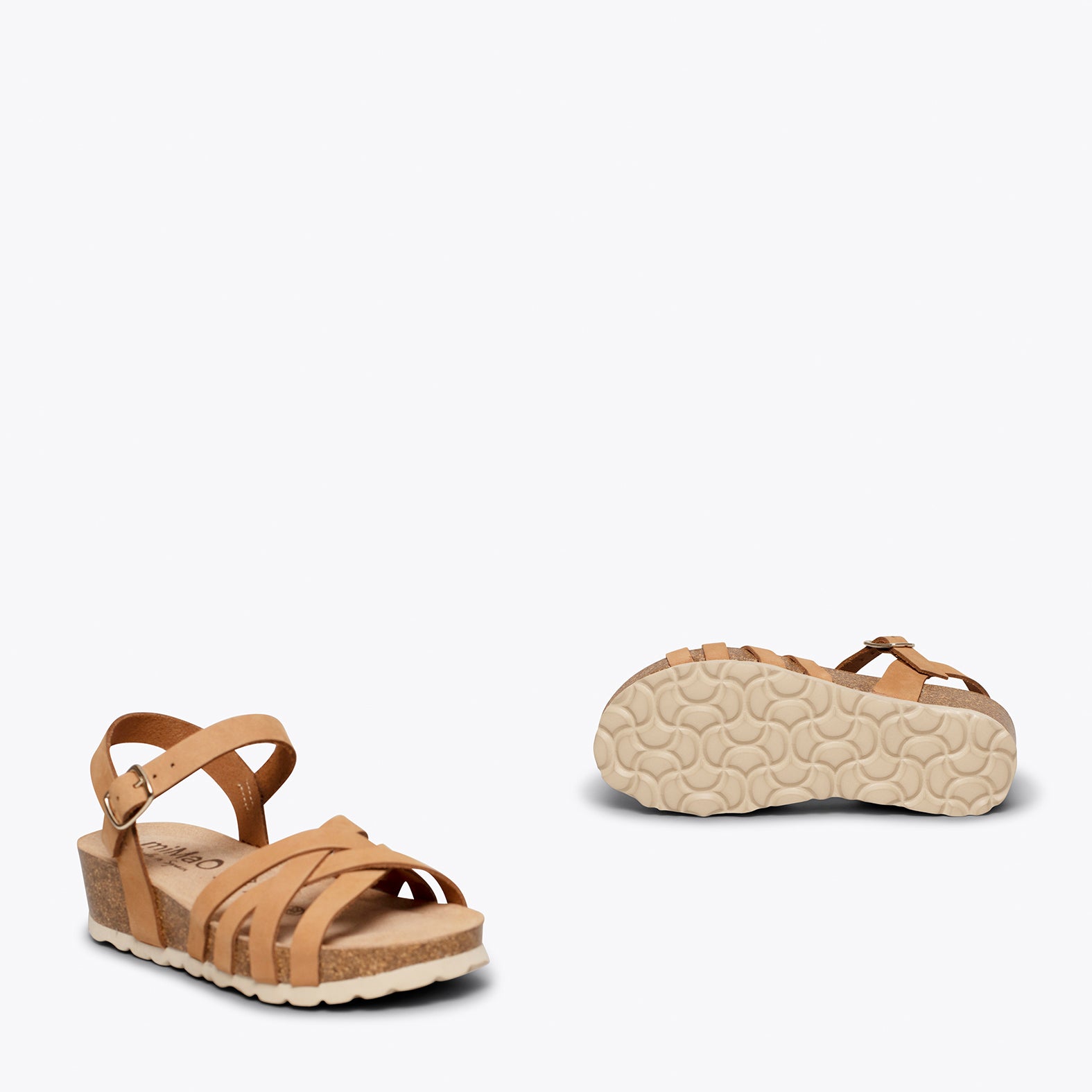 PRINCESS – CAMEL suede bio sandals for kids