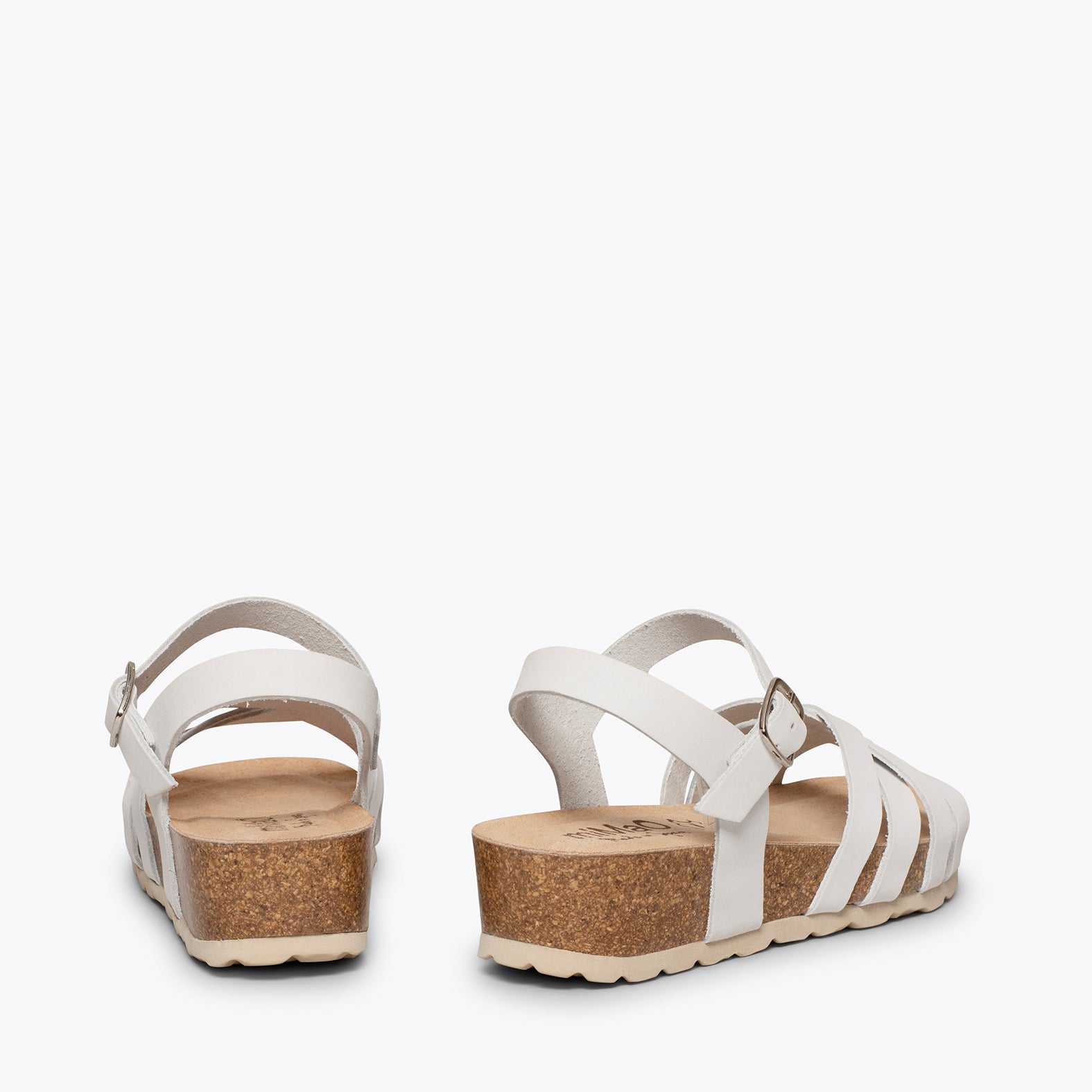 PRINCESS – WHITE suede bio sandals for kids