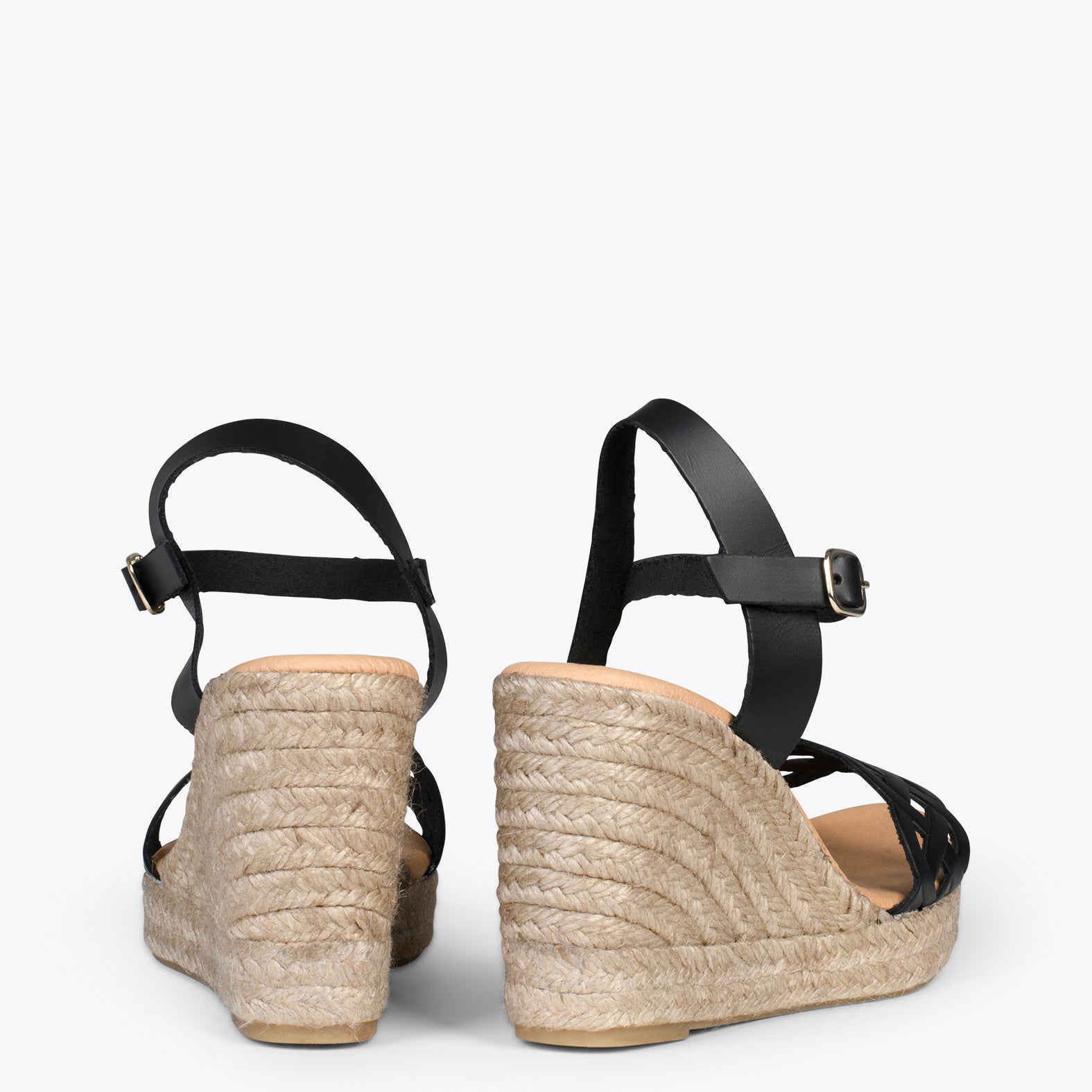 OASIS – Espadrilles à tige tressée NOIR