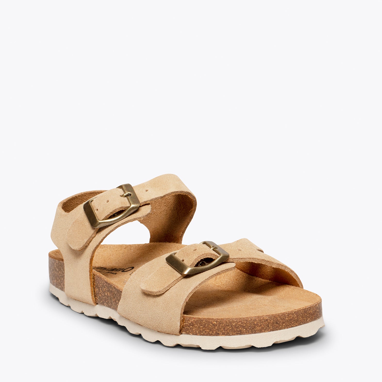 POLO – BEIGE suede bio sandal for kids