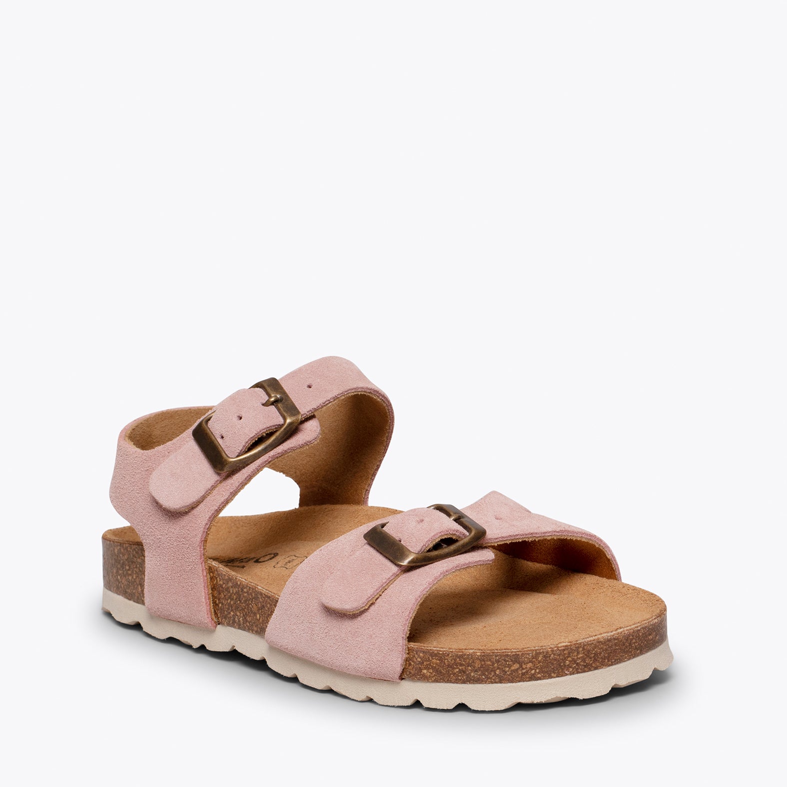 POLO – PINK suede bio sandal for kids