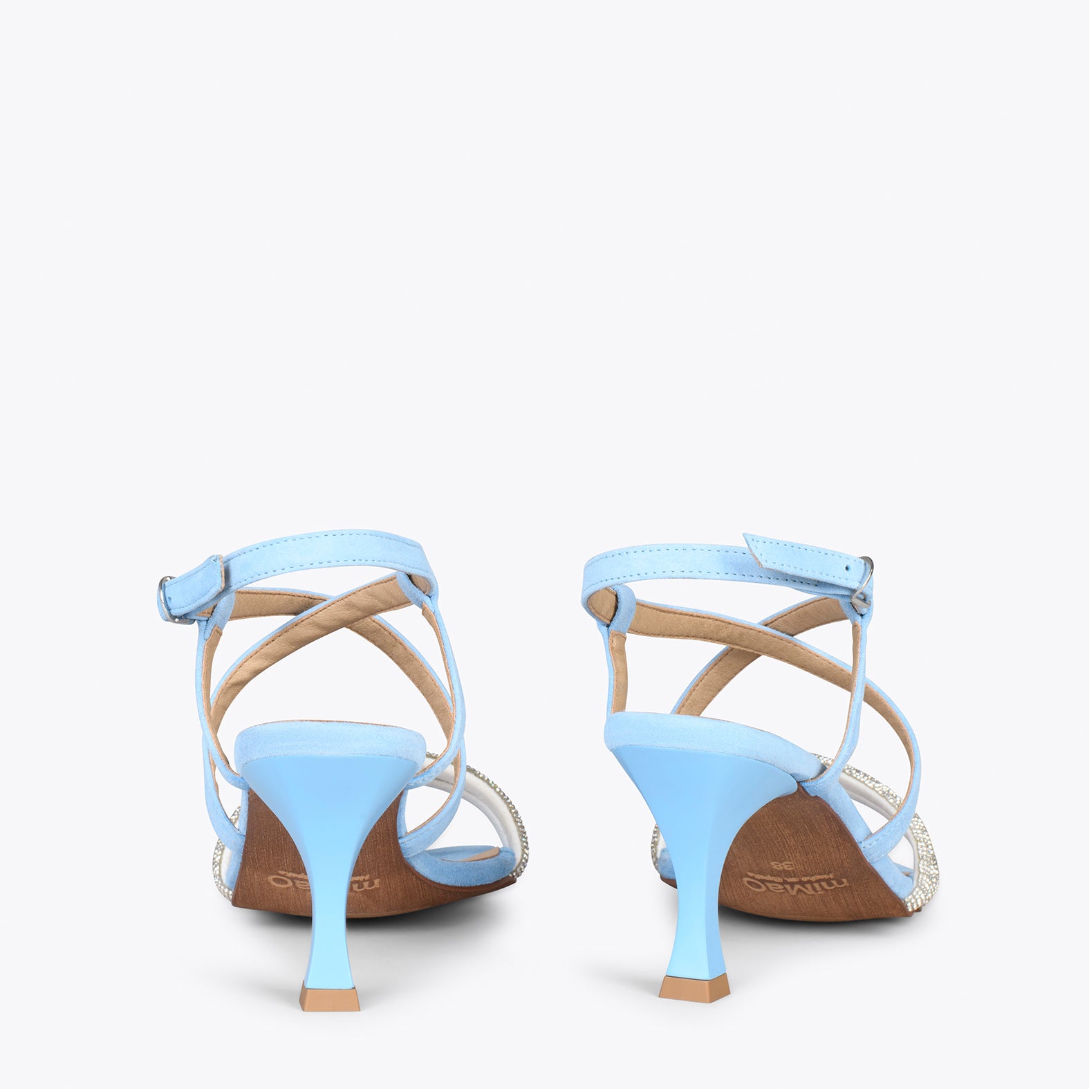 SHINY - Sandalias de tiras brillantes AZUL