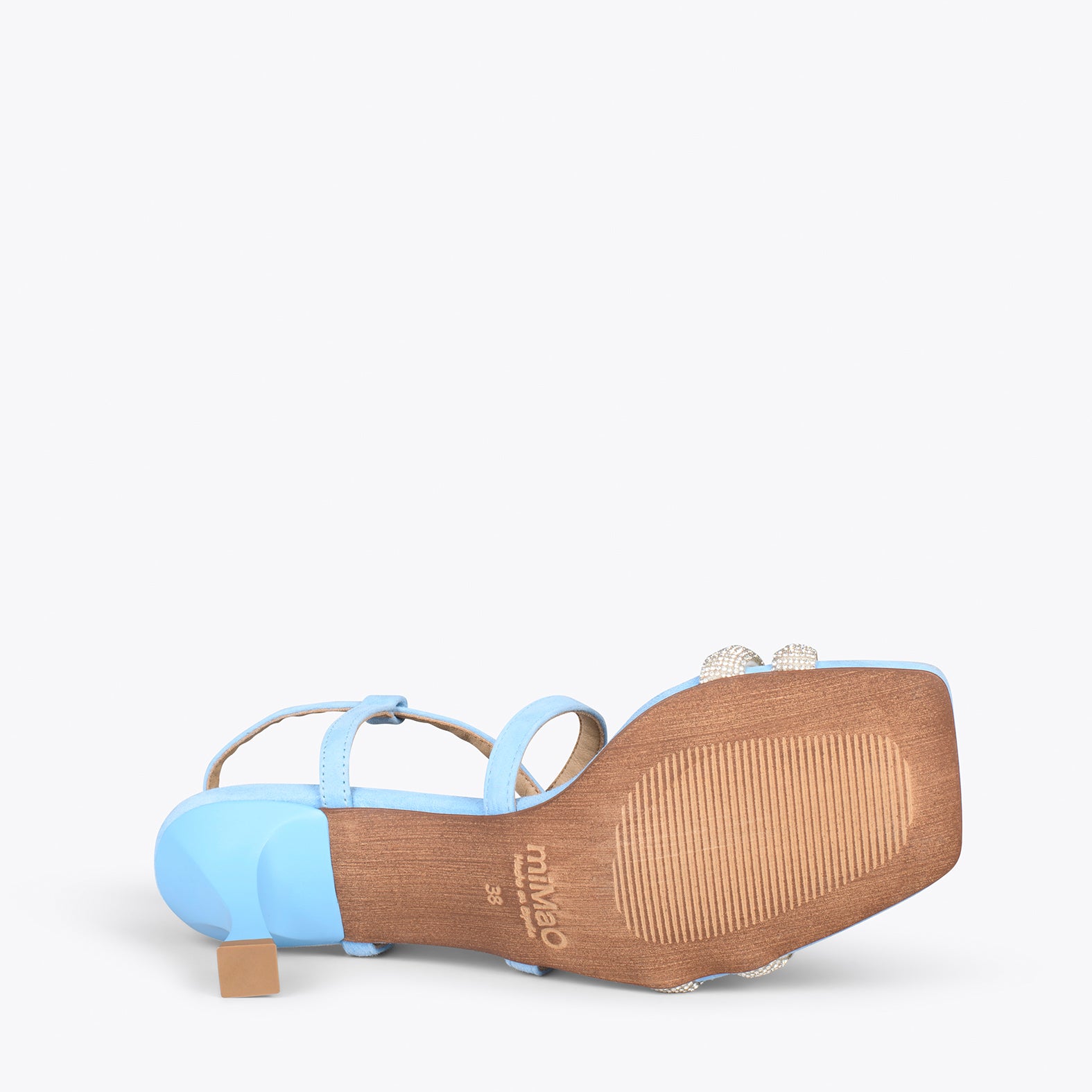 SHINY - Sandalias de tiras brillantes AZUL