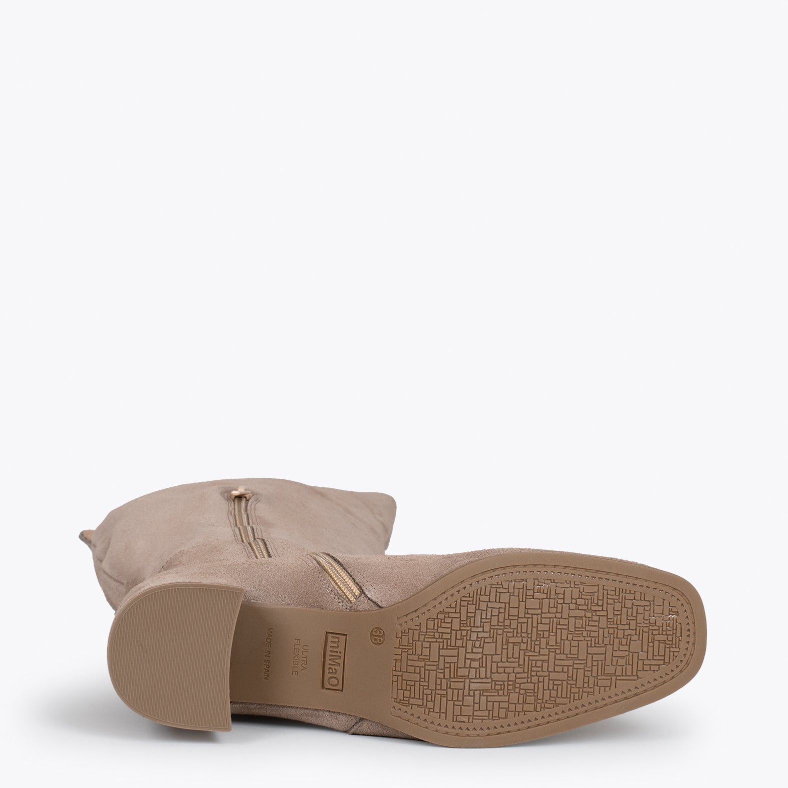 MOSQUETERAS - Botas altas de serraje TAUPE