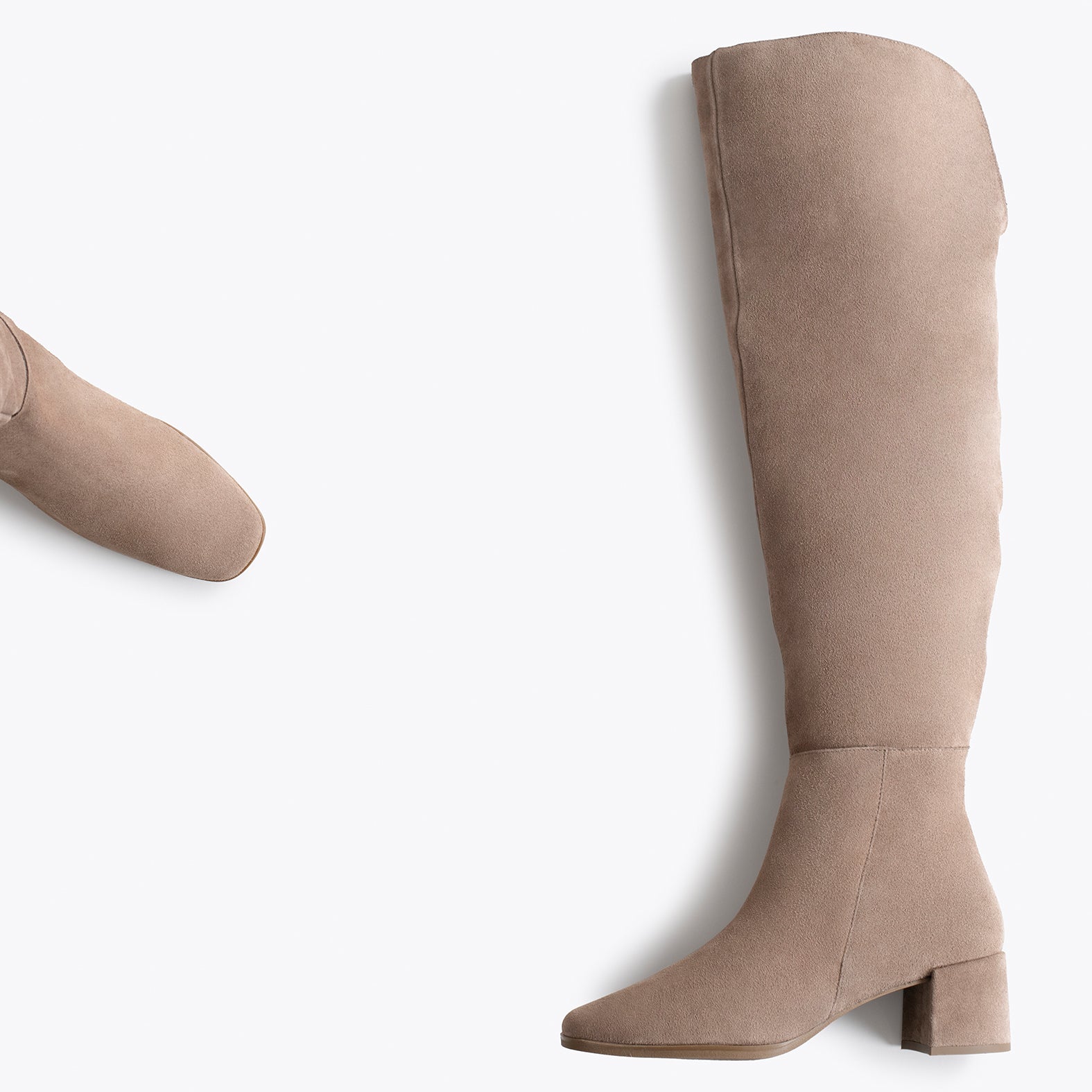 MOSQUETERAS - Botas altas de serraje TAUPE