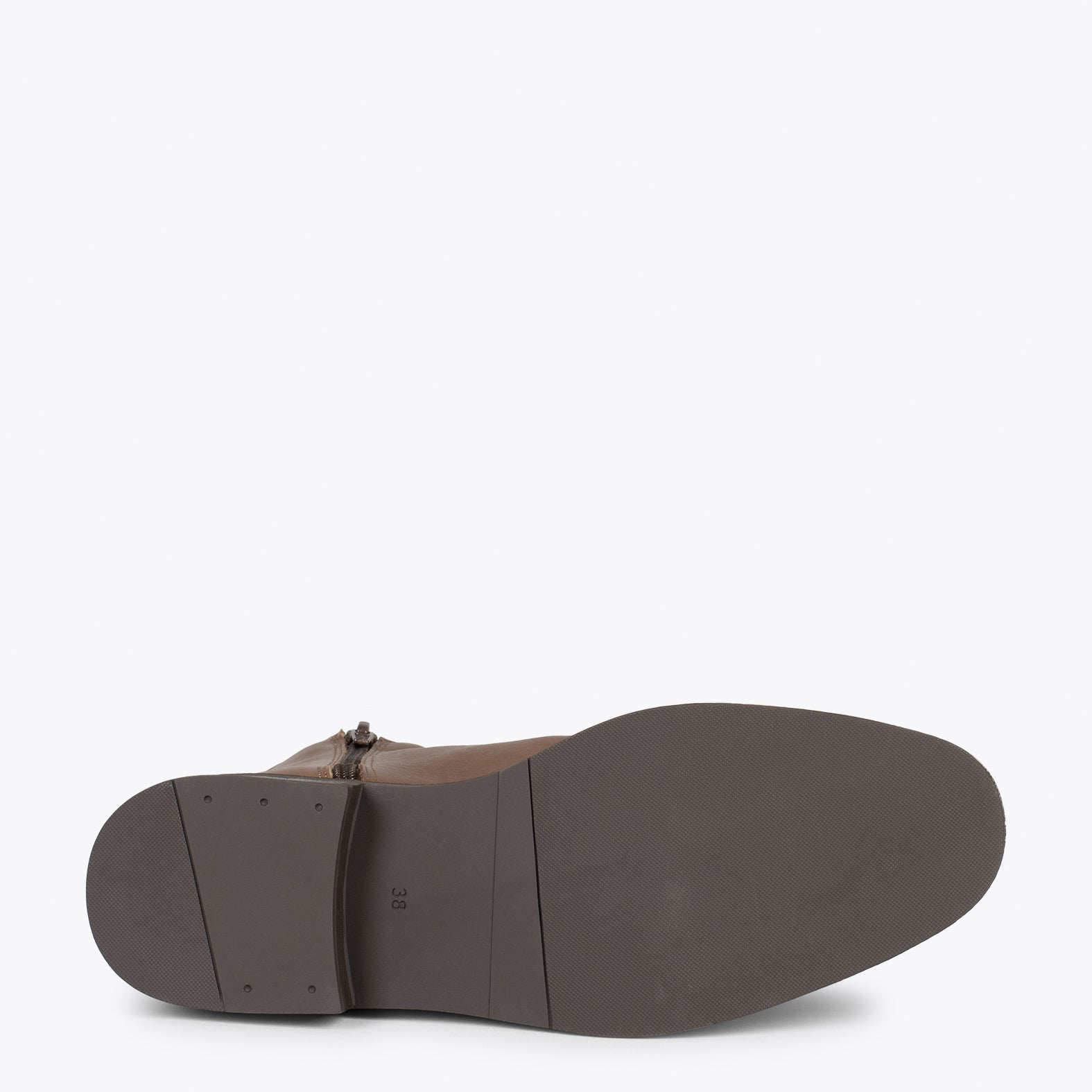 MANCHESTER – Botines planos con cremallera TAUPE - miMaO ®