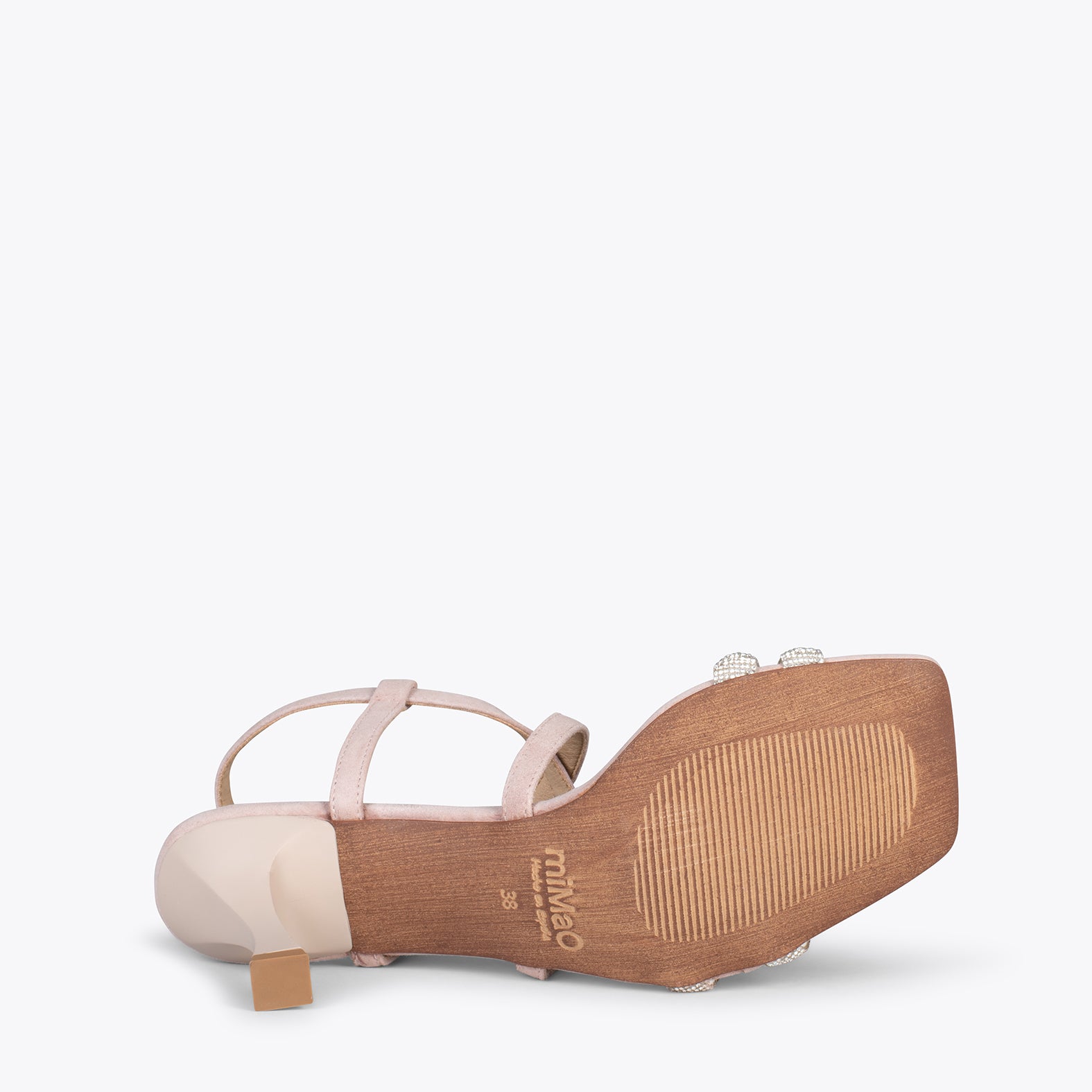 SHINNY - Sandales à brides en strass NUDE