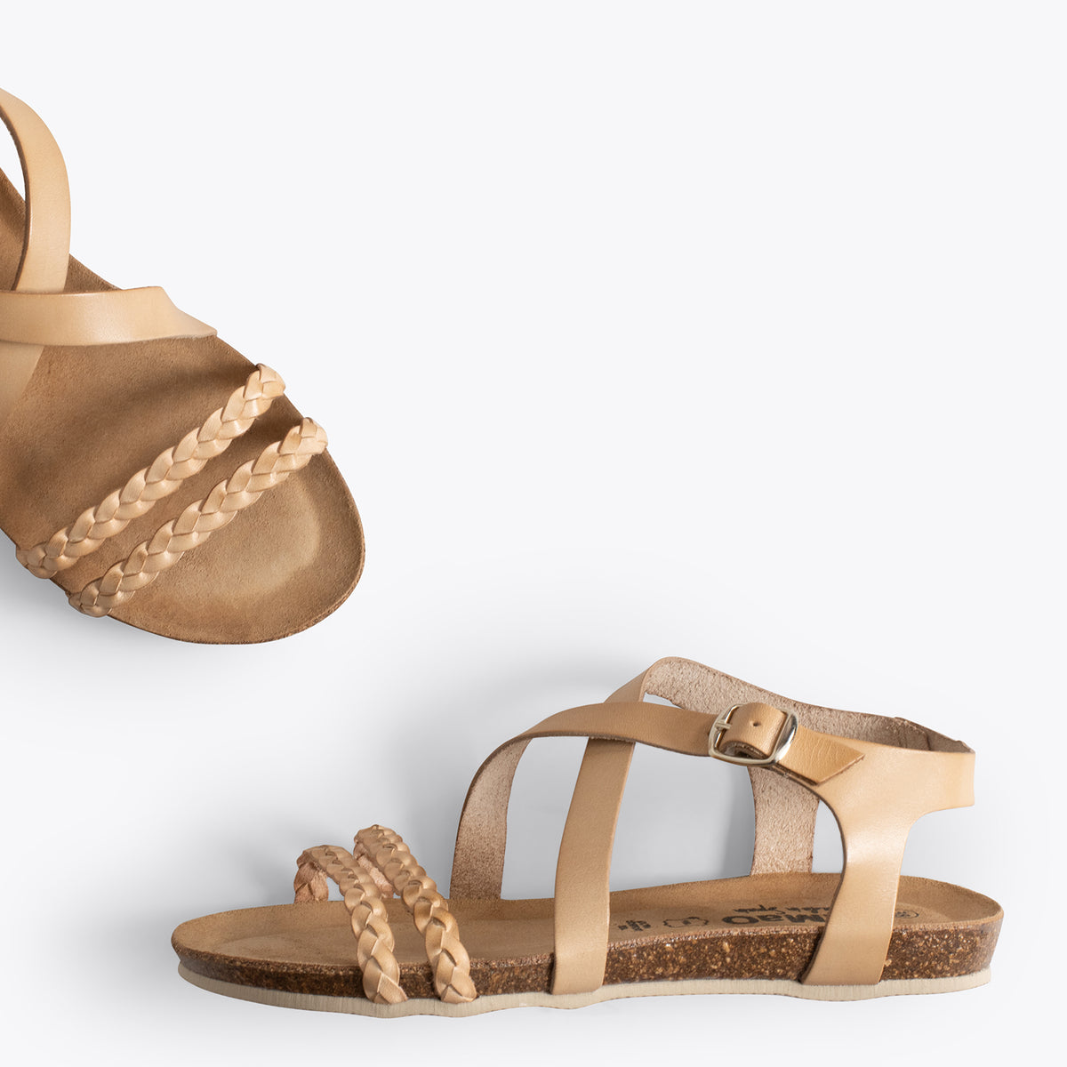 INDIE - Sandalias de tiras cruzadas BEIGE BIO
