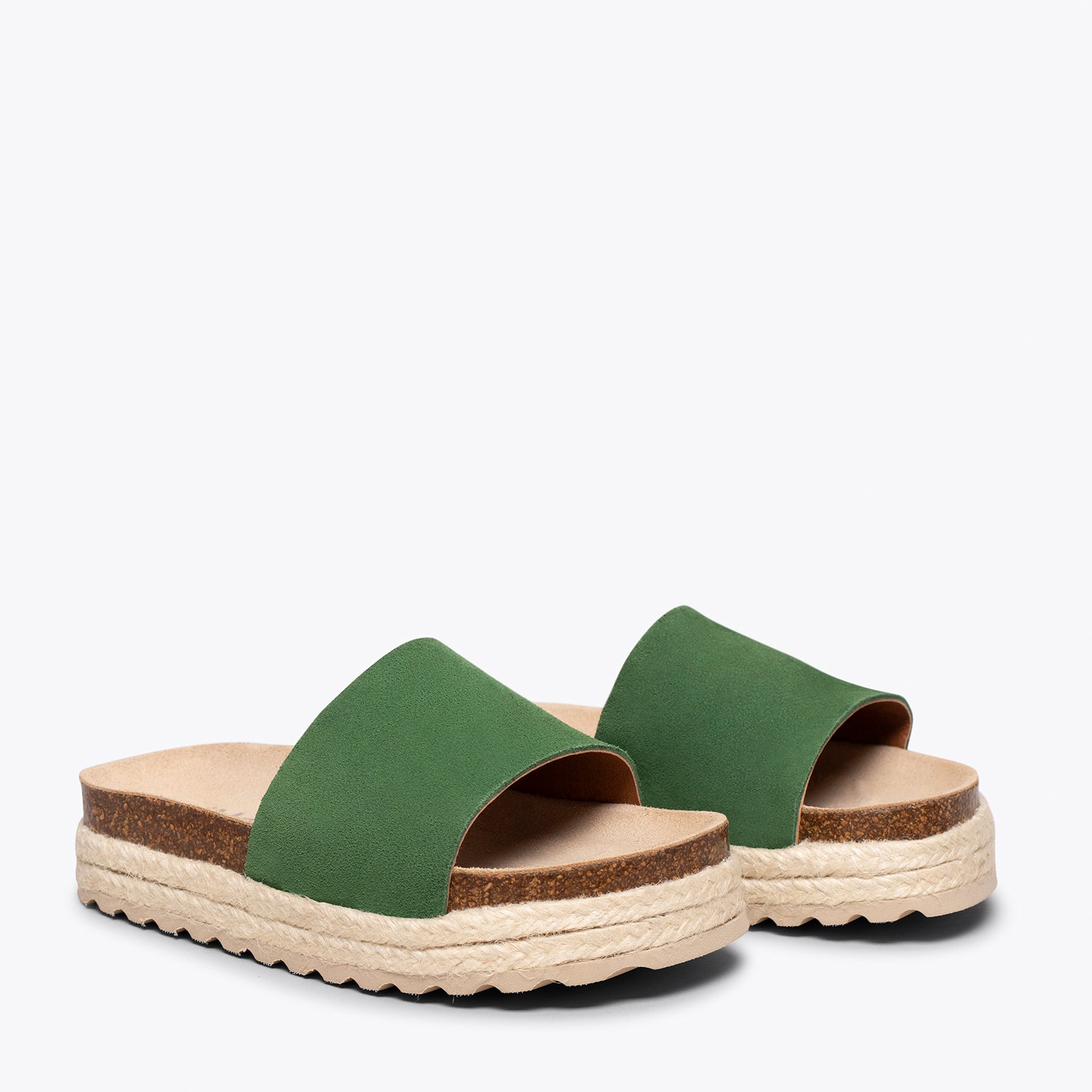 STRAWBERRY – GREEN flat sandals for girls