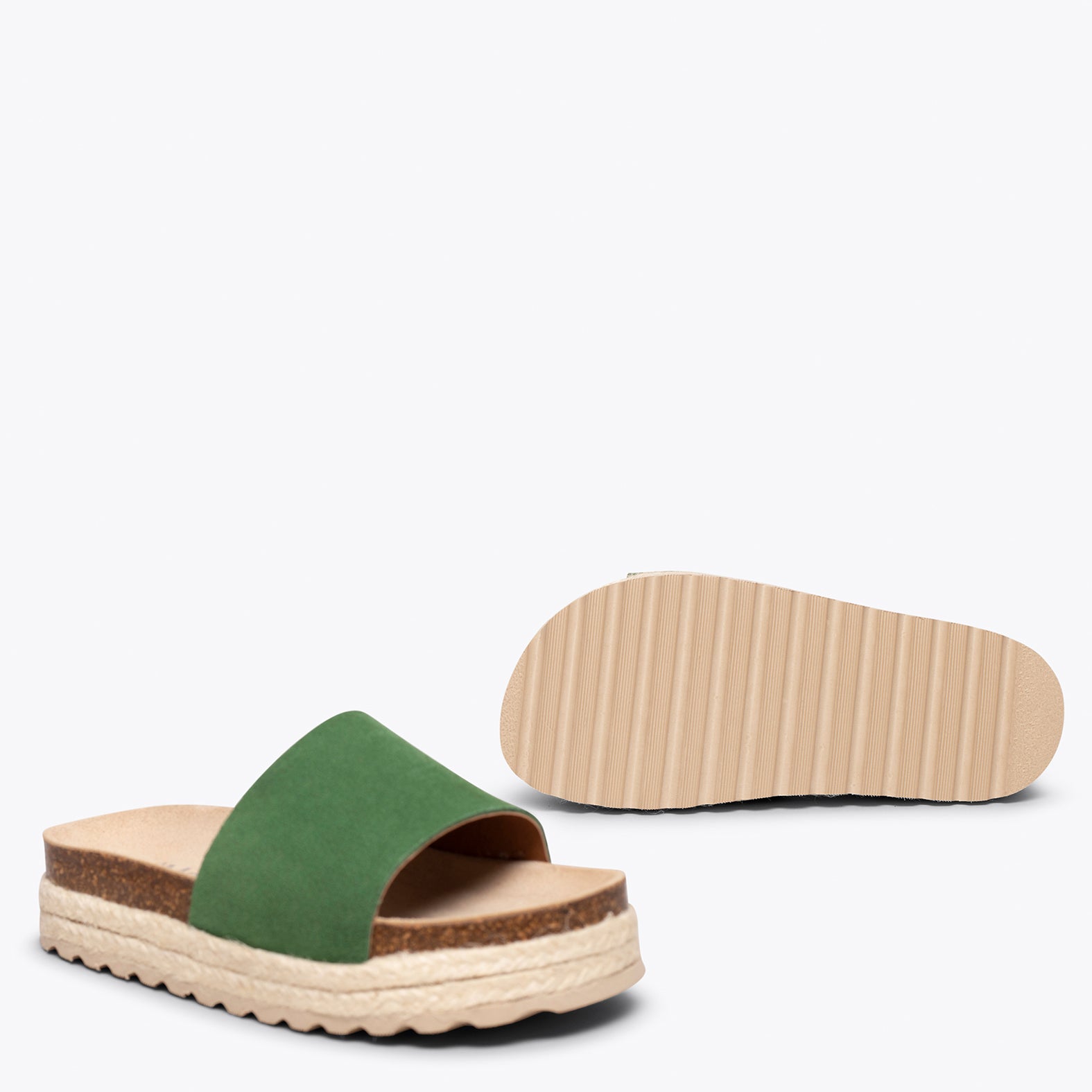 STRAWBERRY – GREEN flat sandals for girls