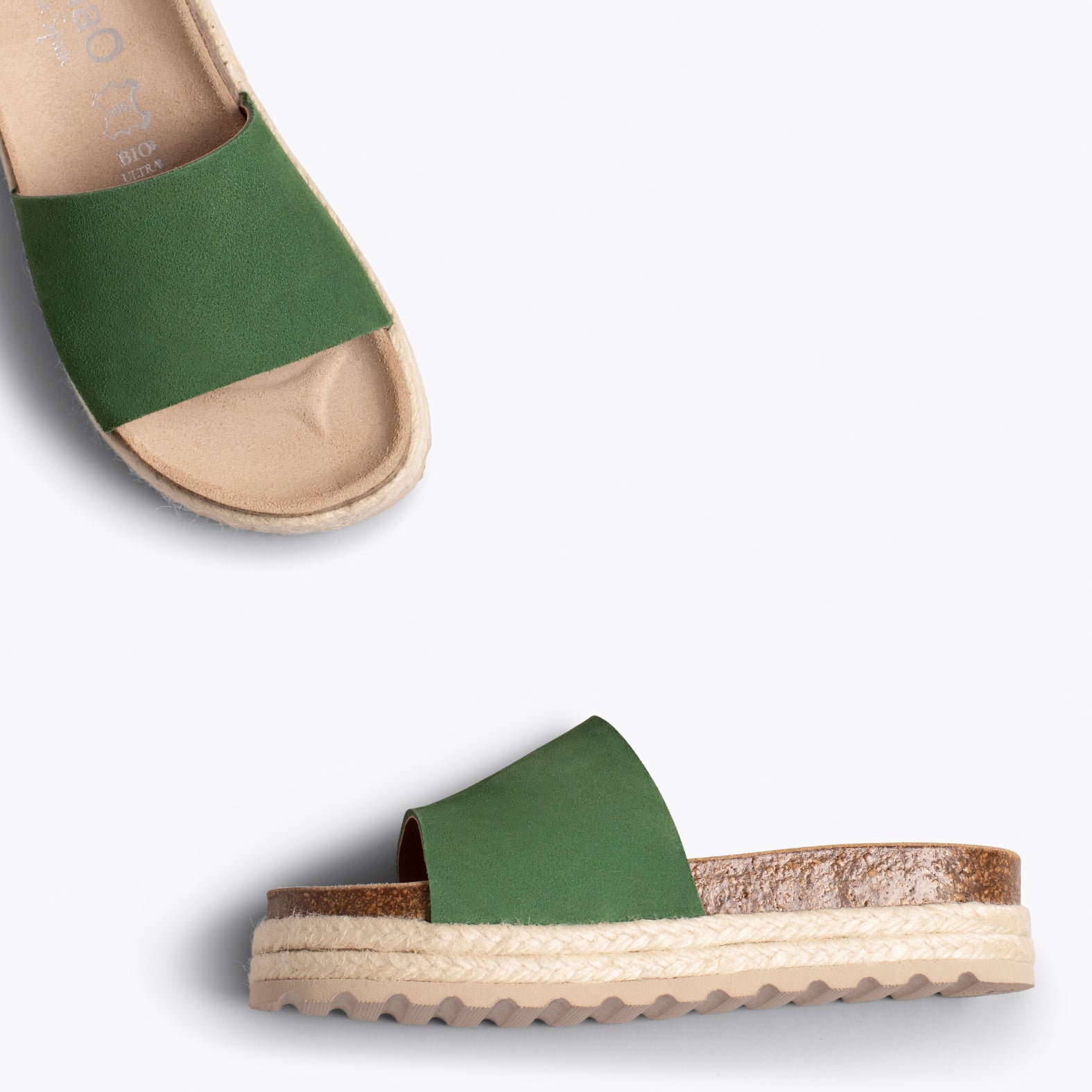 STRAWBERRY – GREEN flat sandals for girls
