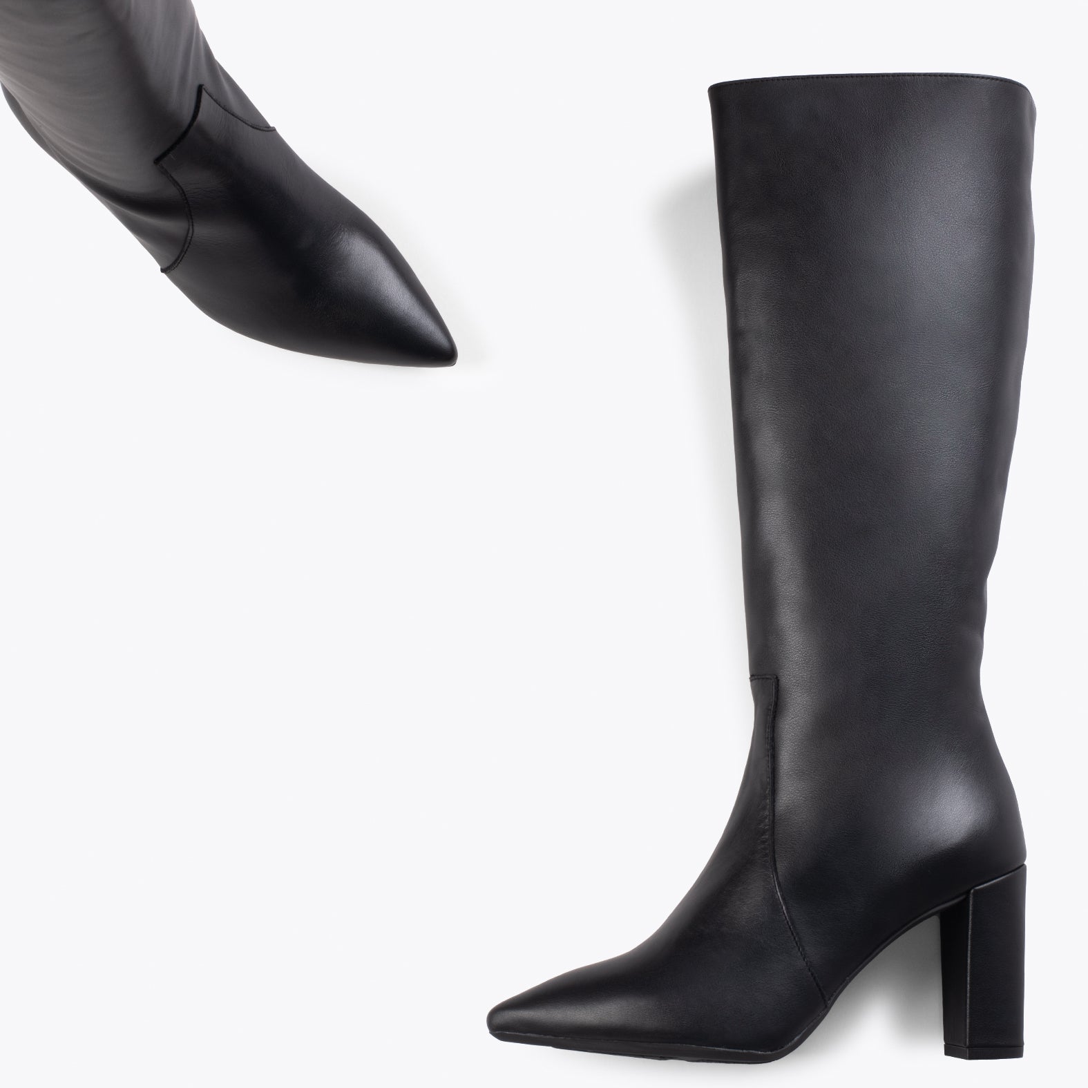 URBAN - Botas Altas de napa con cremallera NEGRO