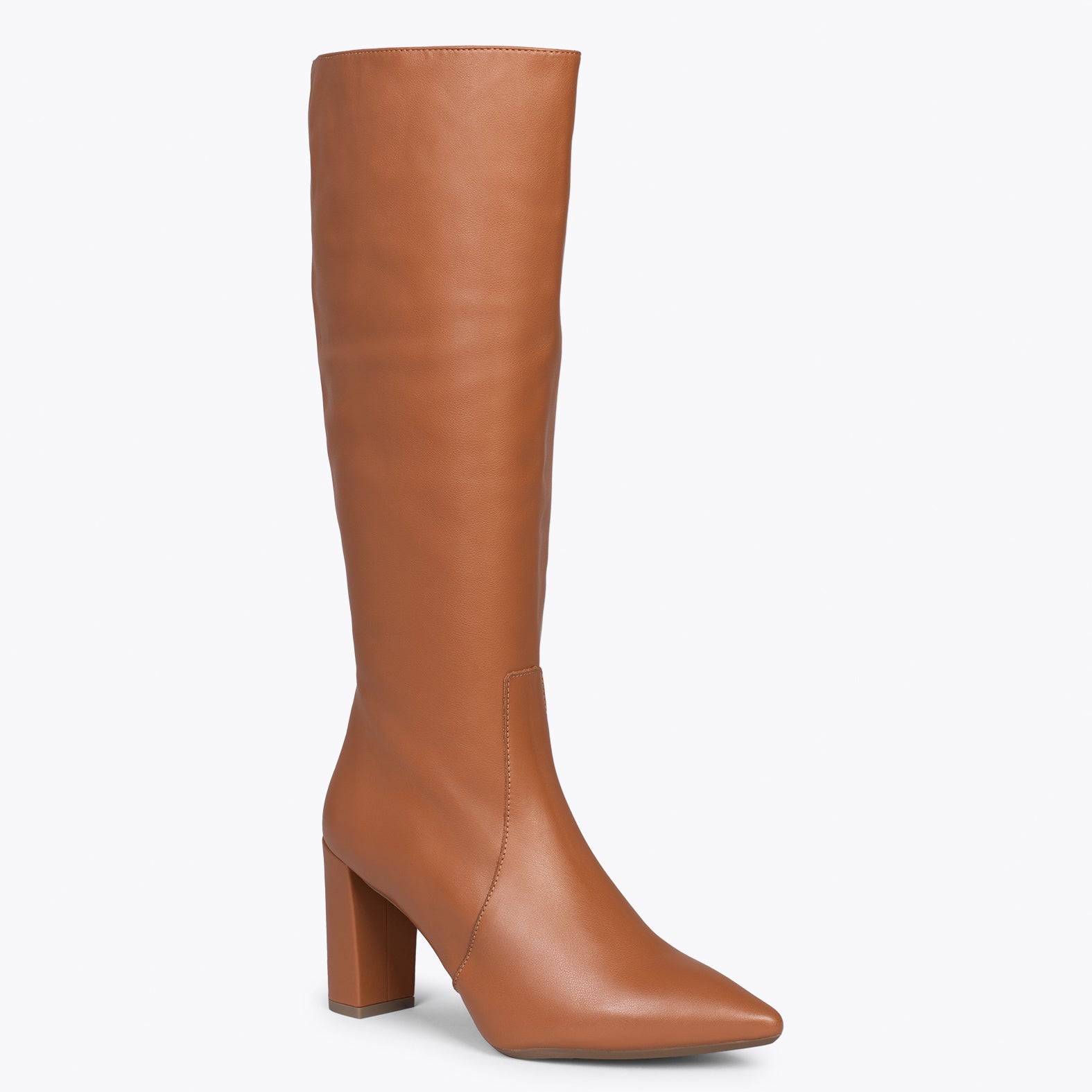 URBAN - Botas Altas de napa con cremallera CAMEL