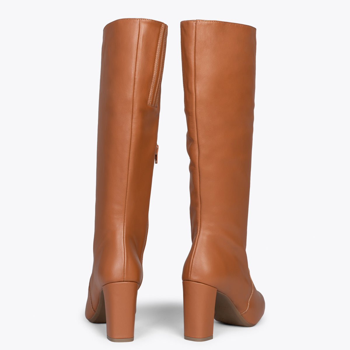 URBAN - Botas Altas de napa con cremallera CAMEL