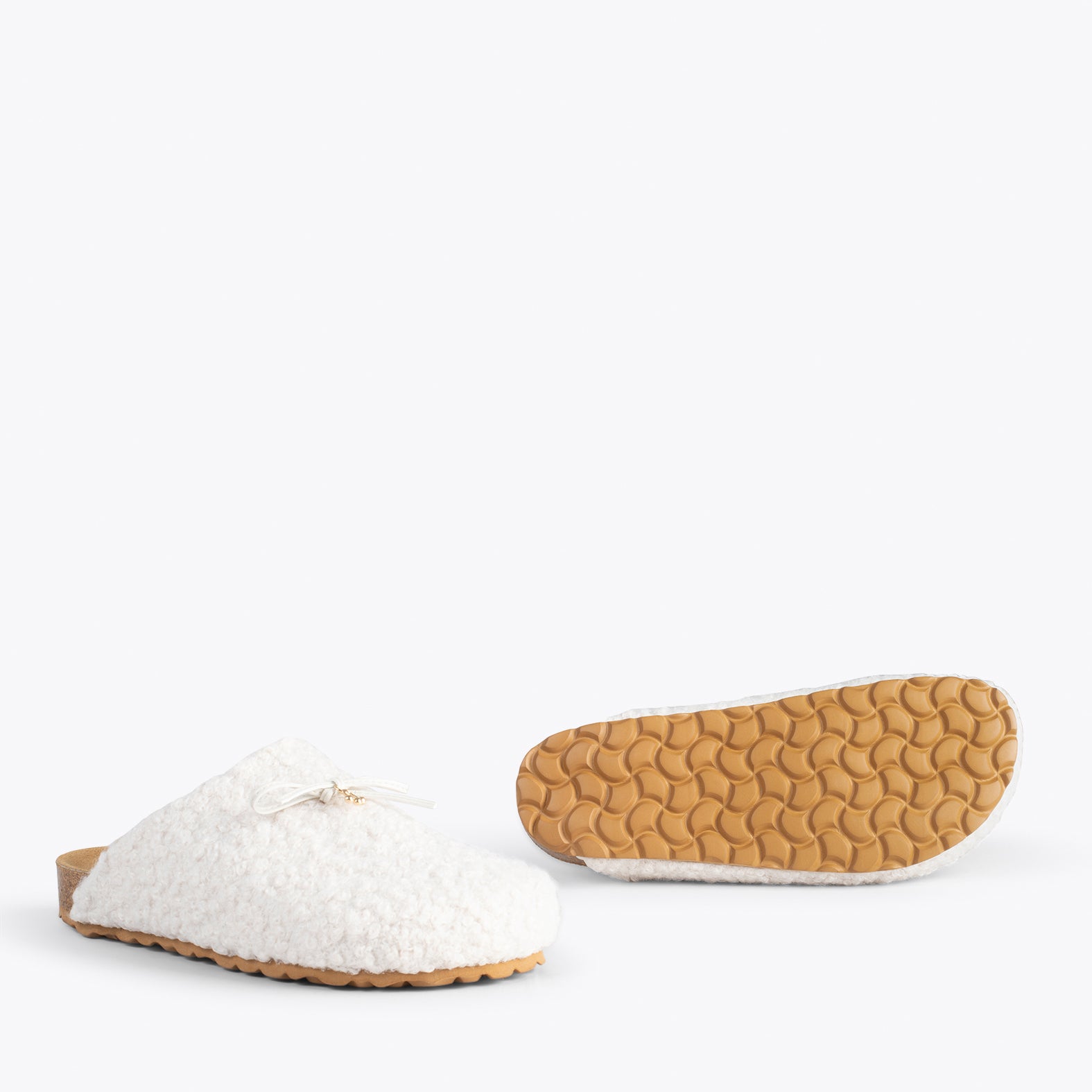 SWEET DREAMS – BLANCO felt home slipper with ribbon
