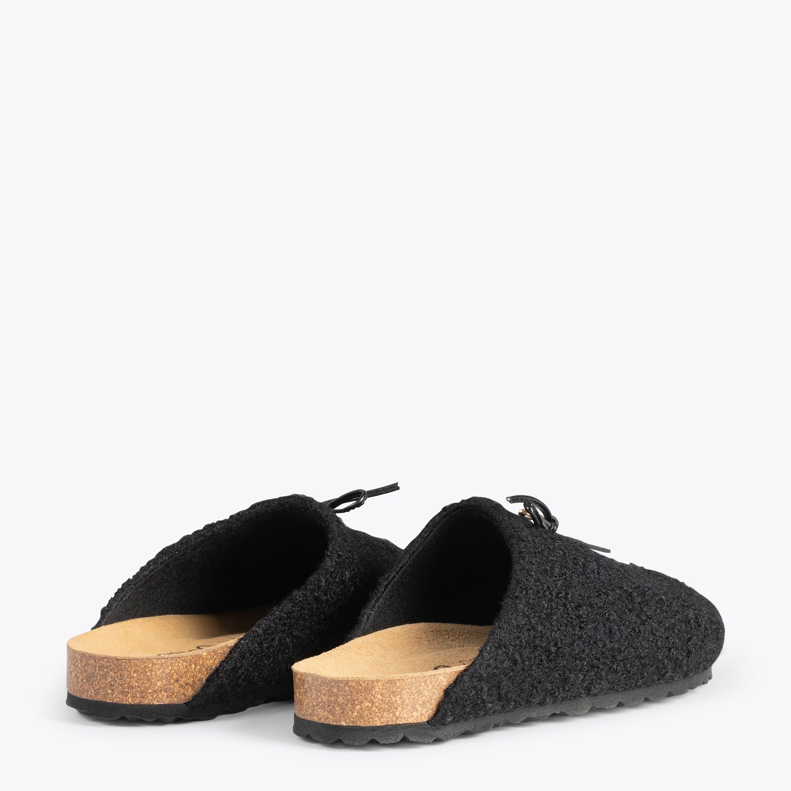 SWEET DREAMS – Zapatillas de estar por casa con lacito NEGRO