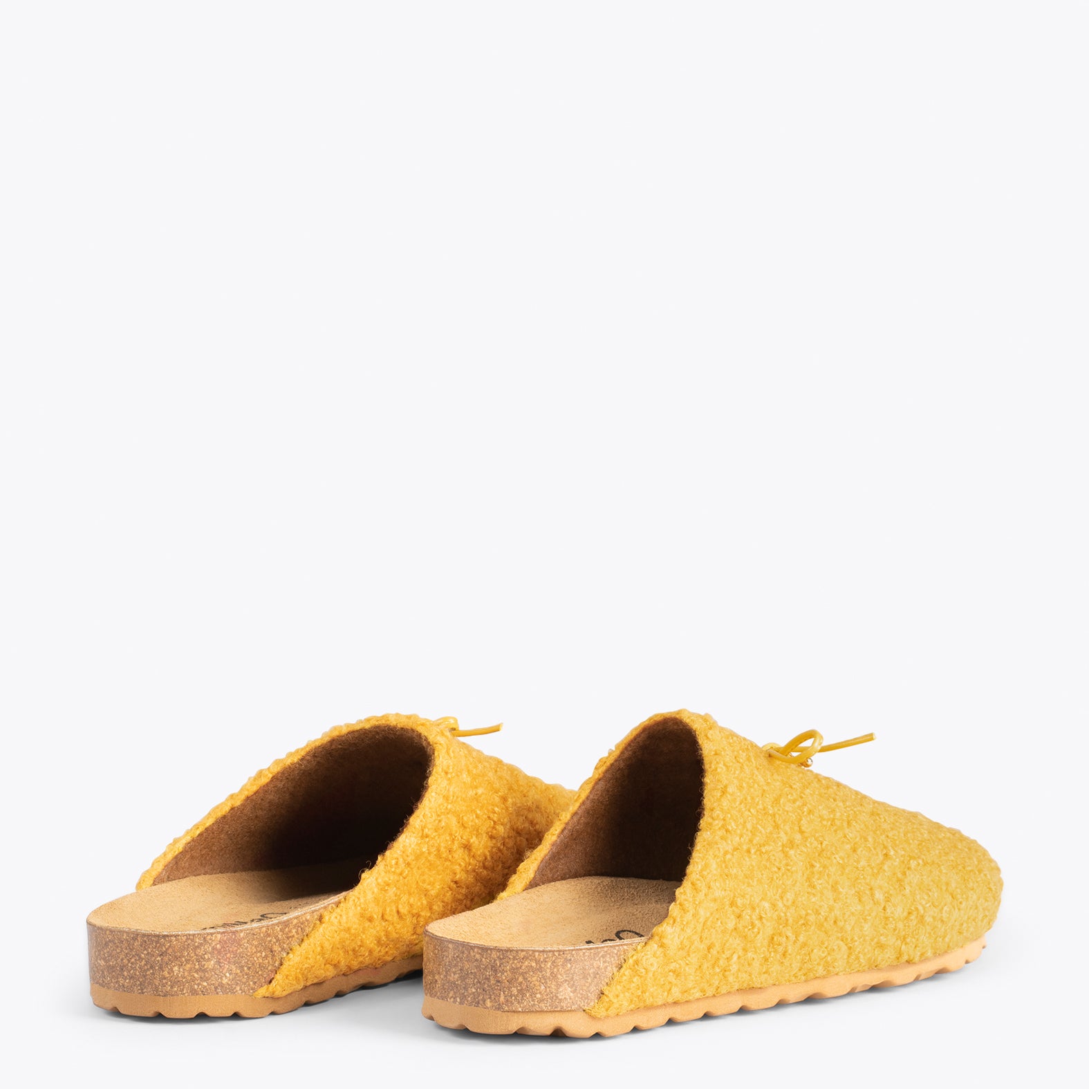 SWEET DREAMS – YELLOW felt home slipper with ribbon