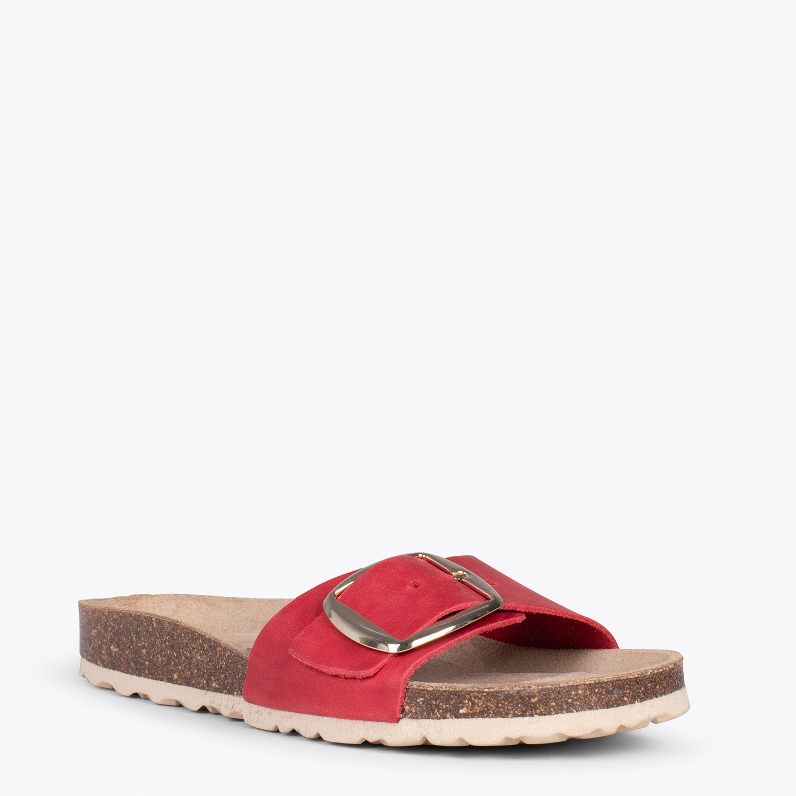 CLAVEL – Sandalias planas de mujer ROJO