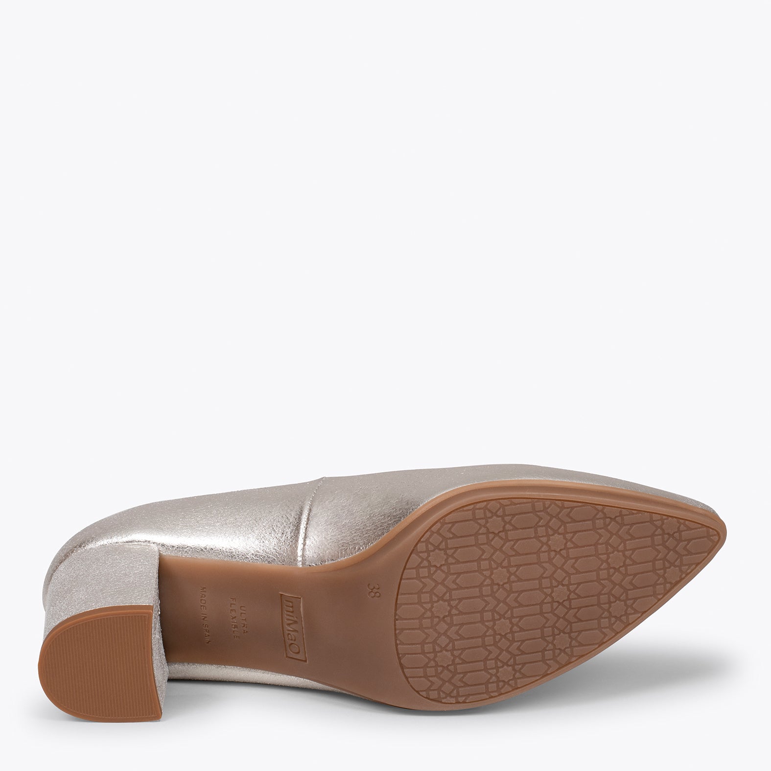 URBAN S SPLASH - Zapatos de piel metalizada PLATA