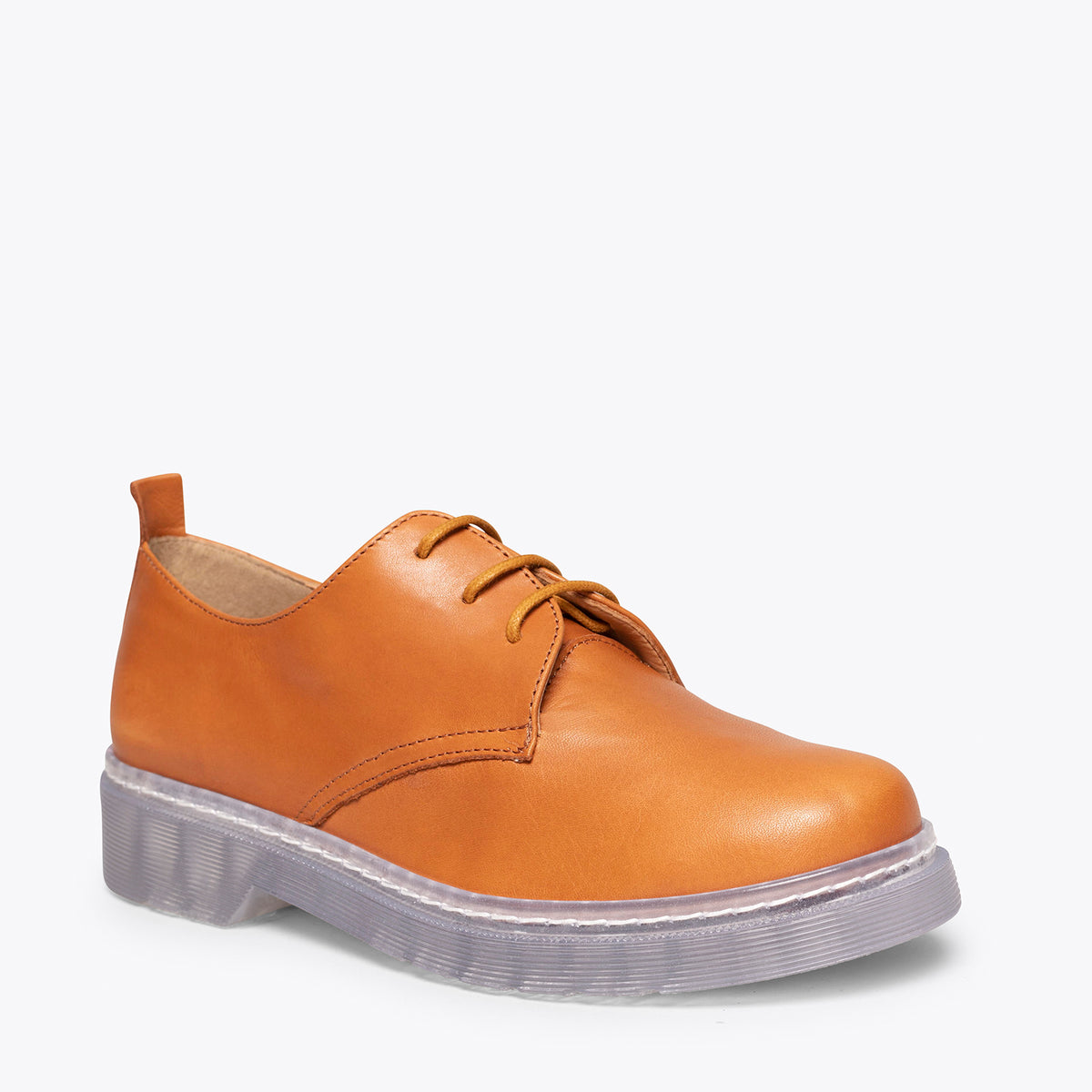 INGLÉS – Zapato de mujer con cordones CAMEL