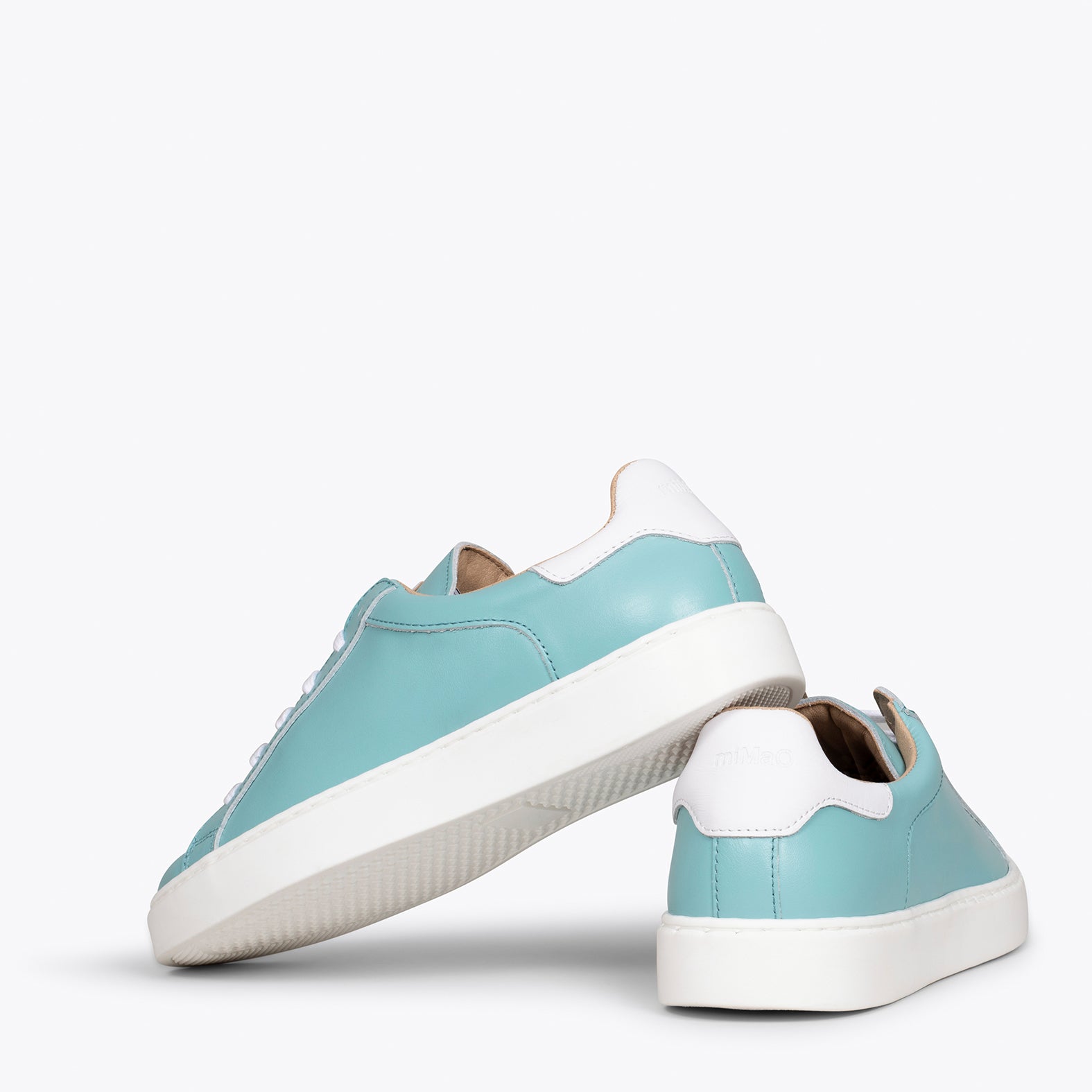 SNEAKER - Sneaker BLEU avec talon BLANC pour femme