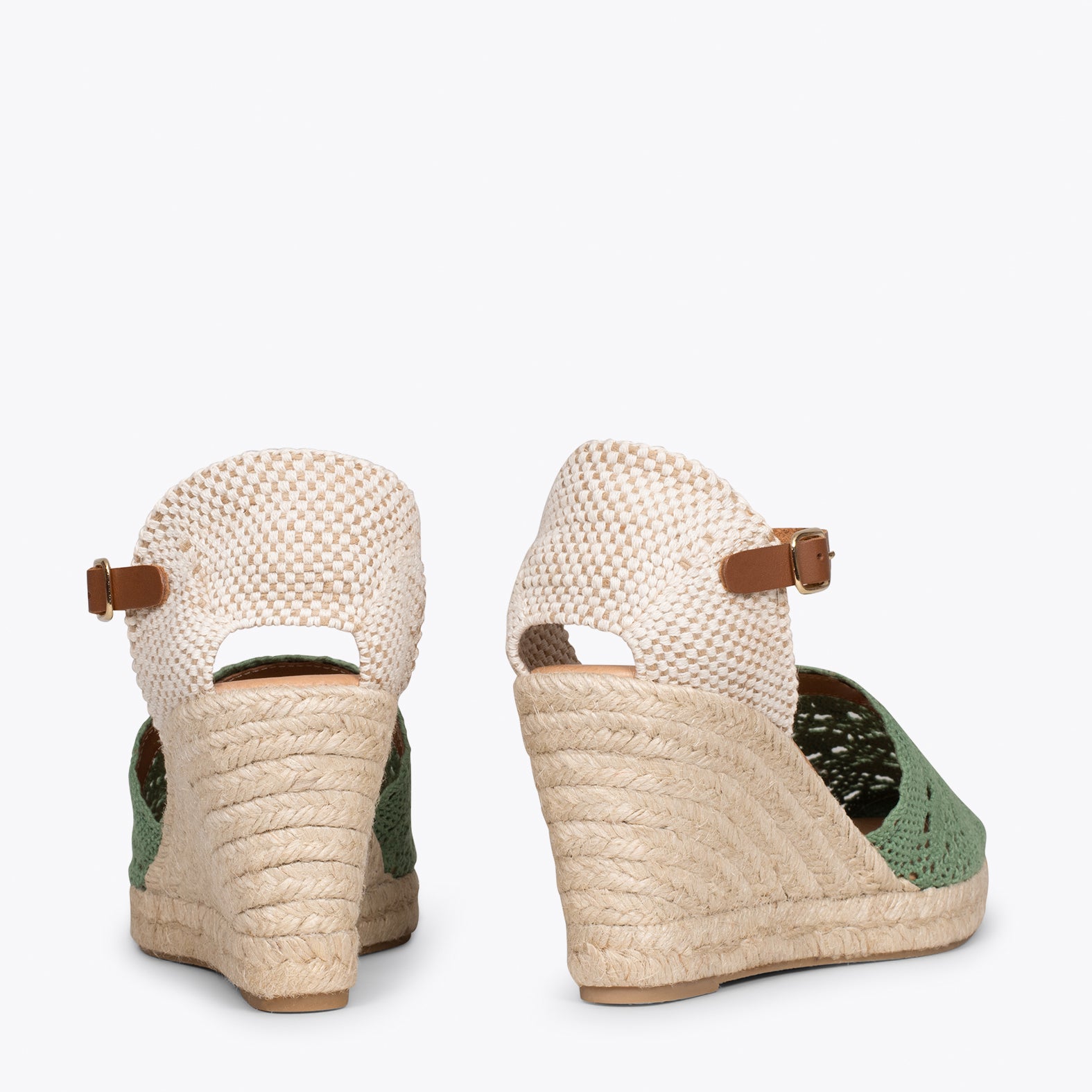 IBIZA - Alpargatas de ganchillo VERDE