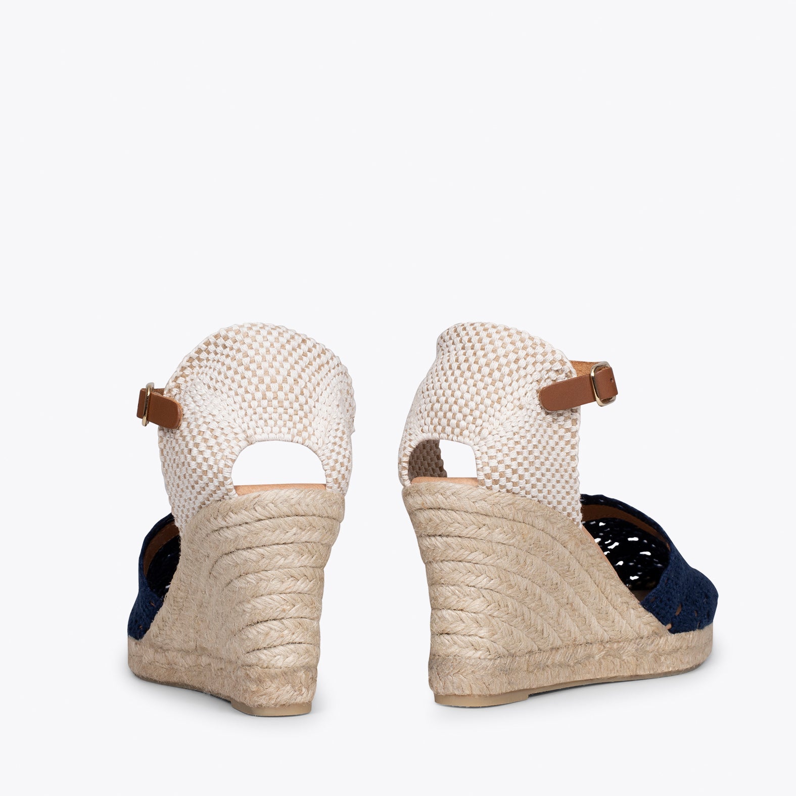 IBIZA – NAVY crocheted espadrilles